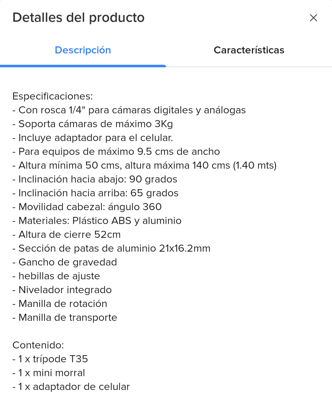 Trípode para cámara con funda - miniatura 6