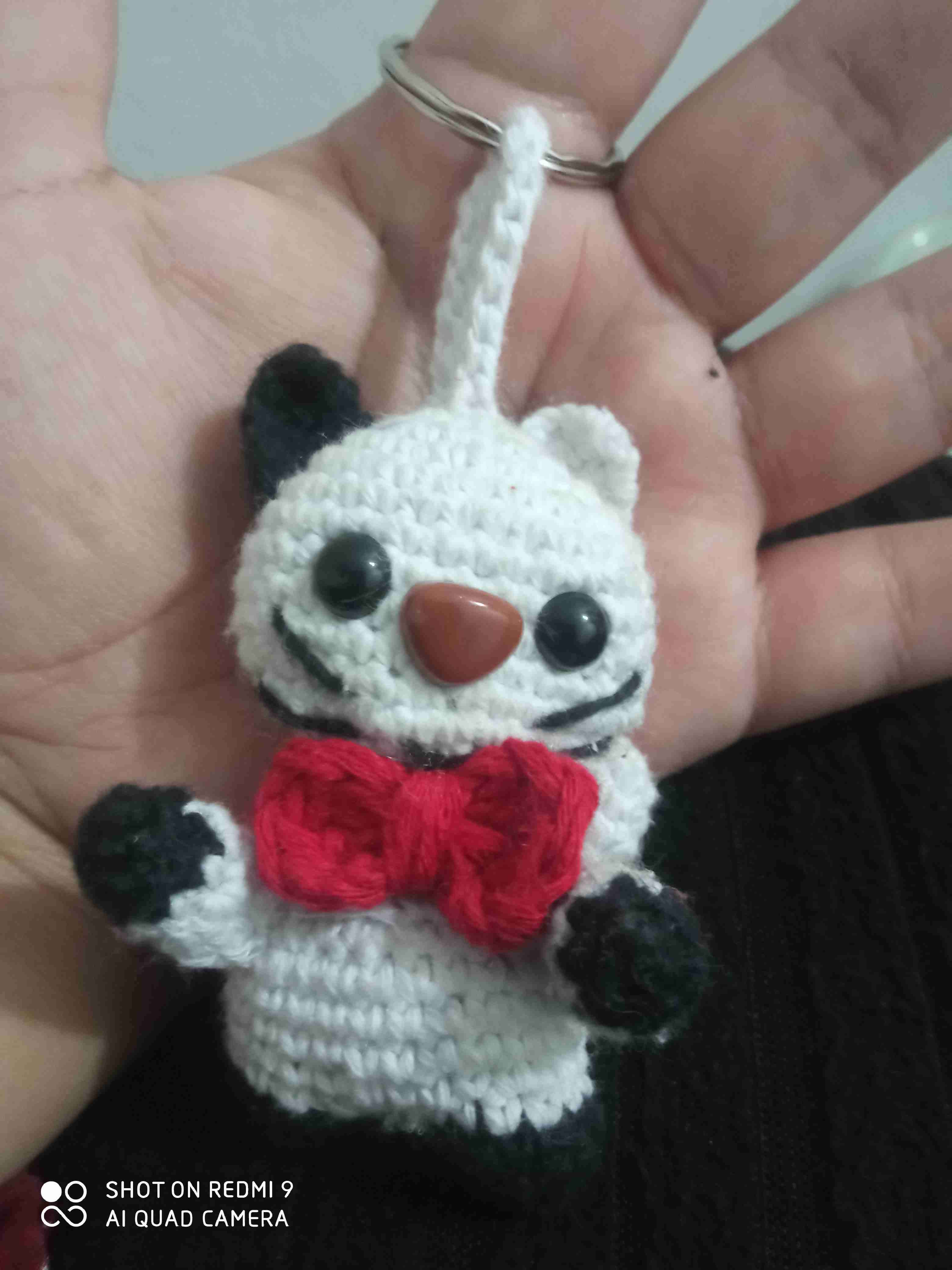 Llaveros y juguetes crochet donut rosa - miniatura 2