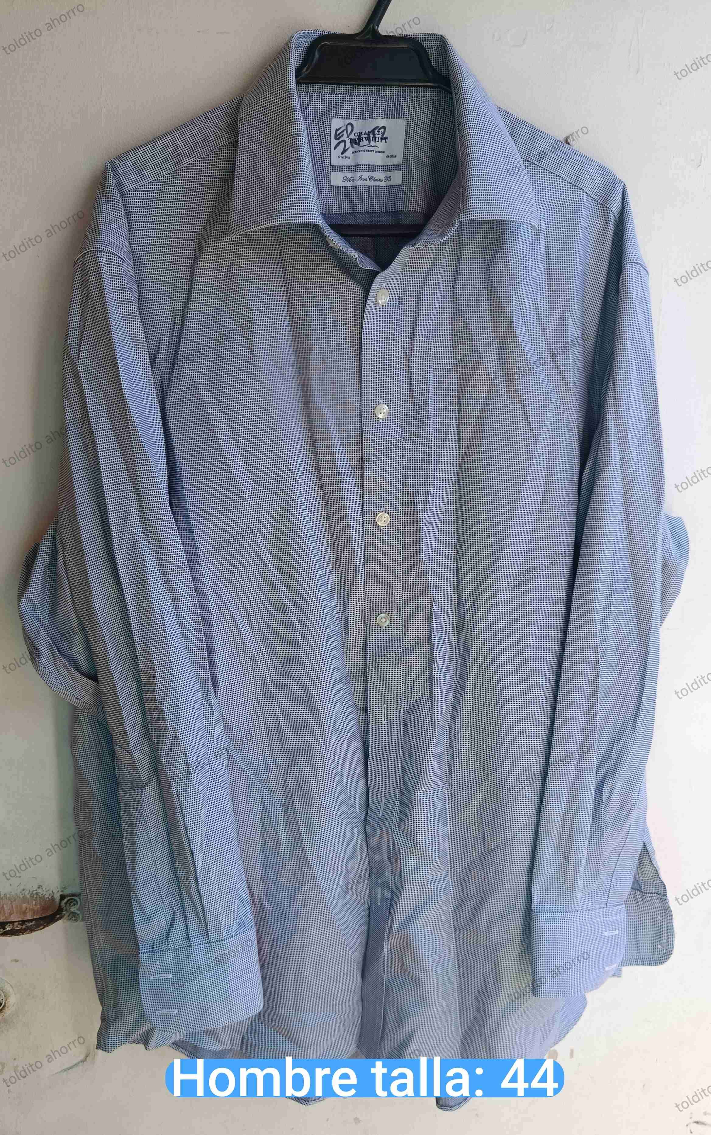Camisa hombre azul talla 44