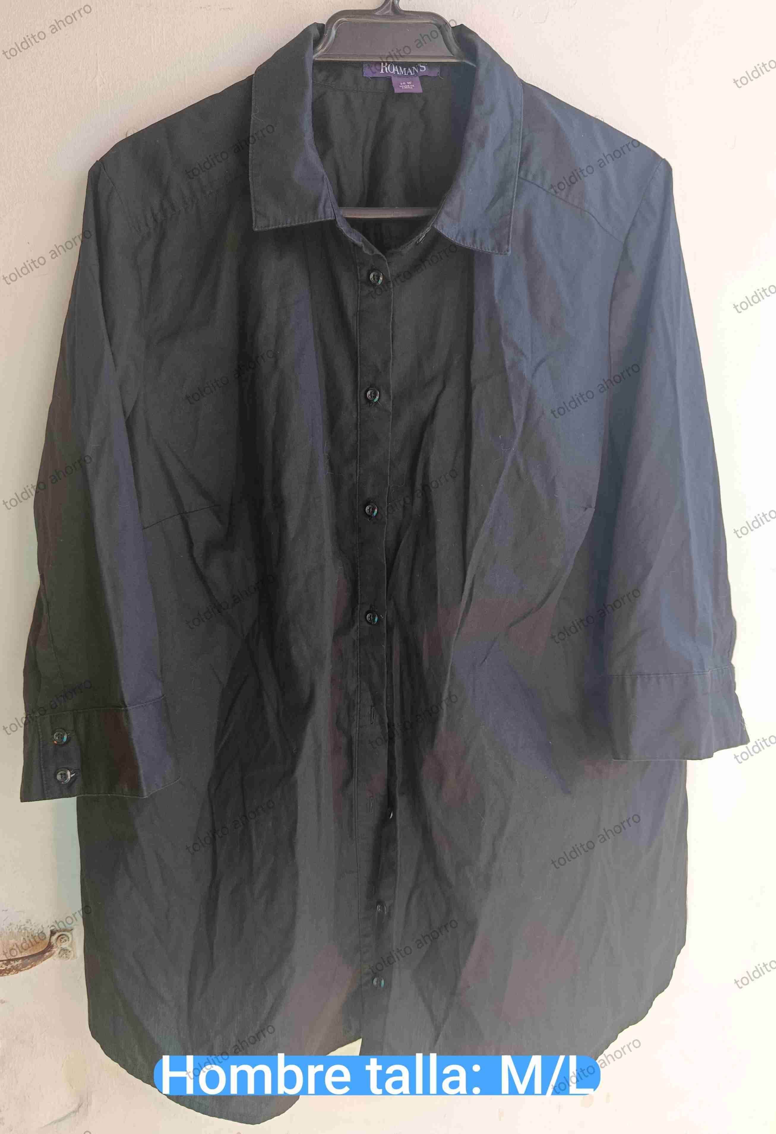 Camisa negra para hombre