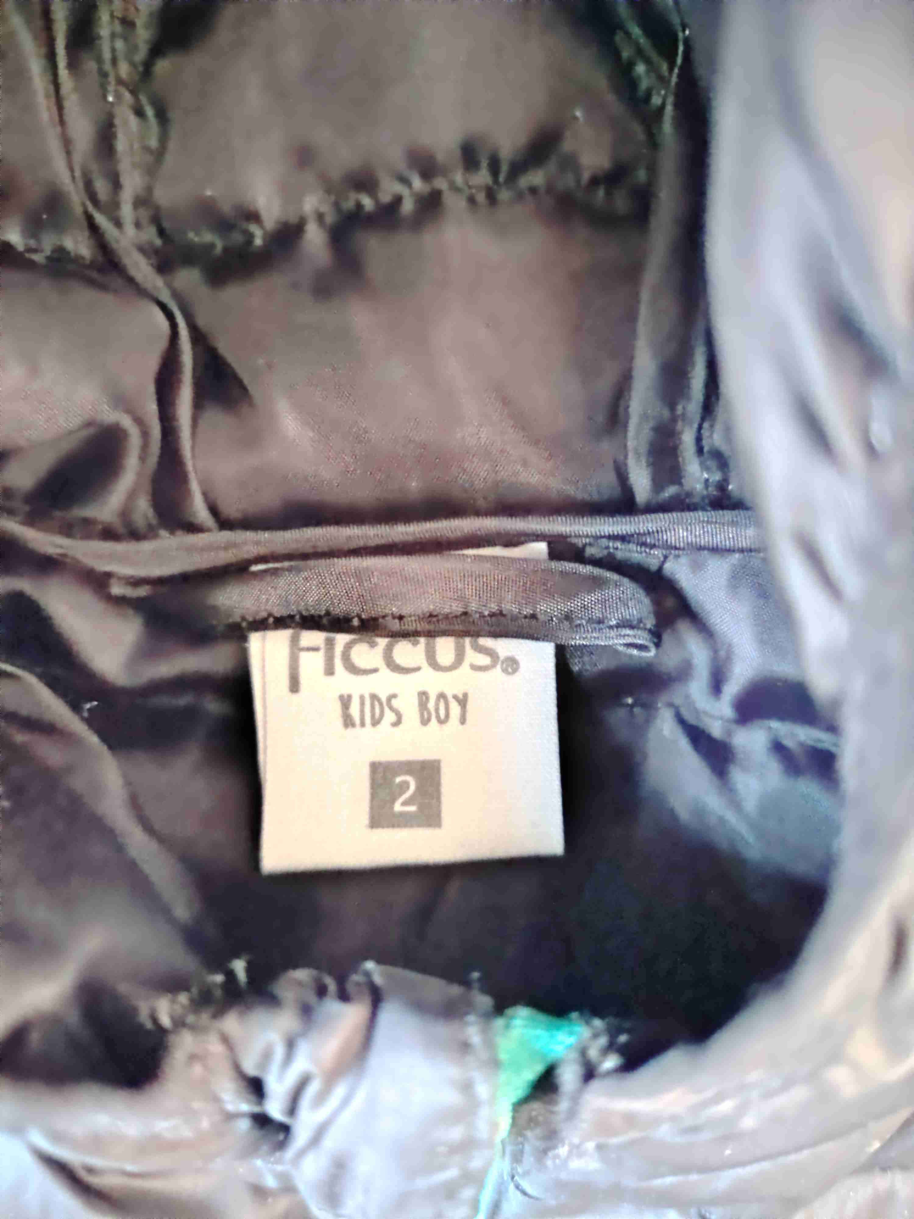 Chaqueta FICCUS acolchada negra para niños - miniatura 2