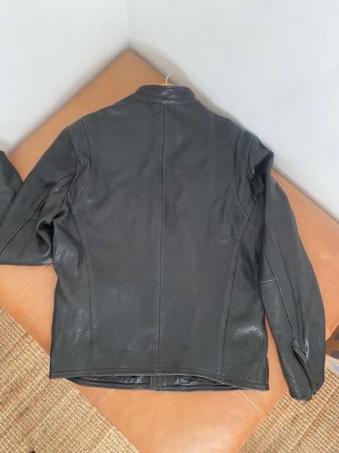 Chaqueta Cuero Bomber Hombre Etiqueta Negra - miniatura 3