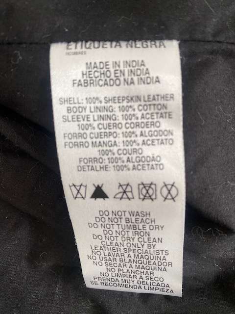 Chaqueta Cuero Bomber Hombre Etiqueta Negra - miniatura 5