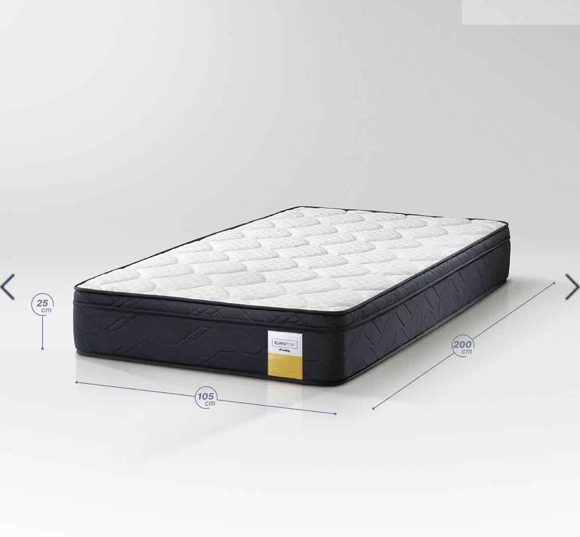 Colchón 1.5 plazas plus Euro Top 105x200 Drimkip - miniatura 3