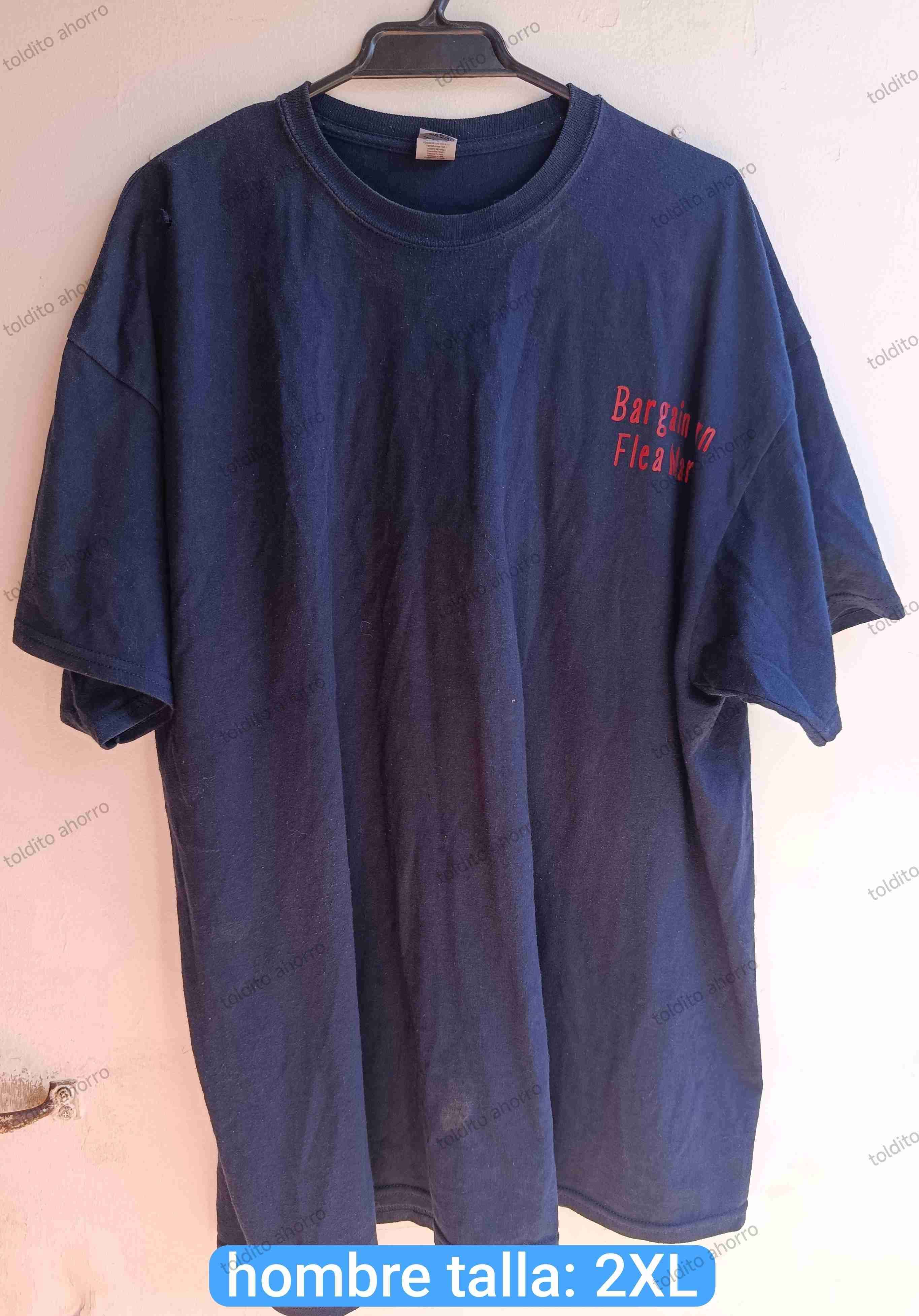 Polera azul algodón XXL