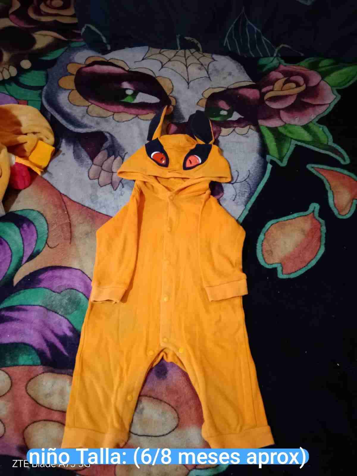 Disfraz bebé Pikachu naranja