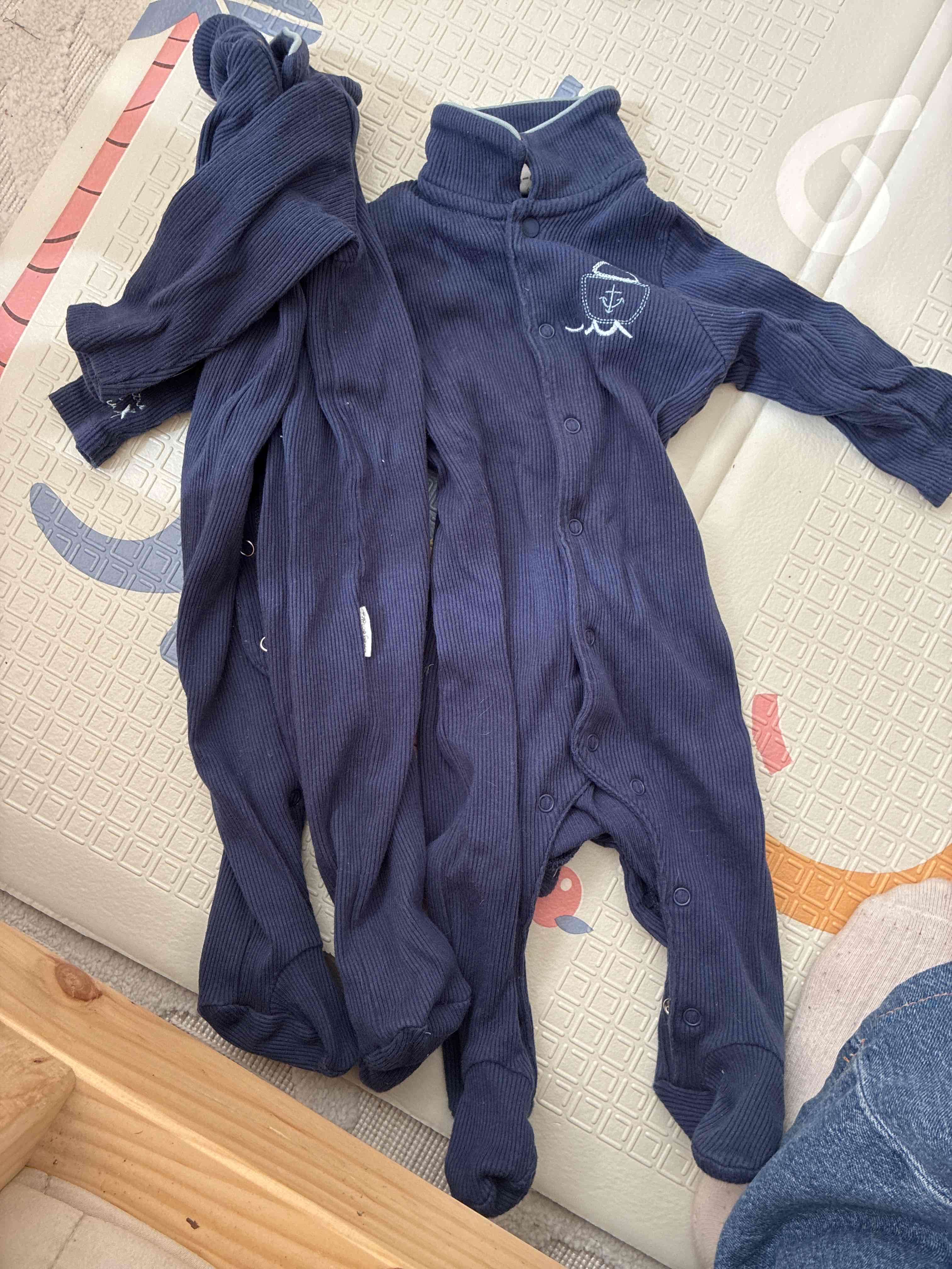 Pijamas azul oscuro bebé - 1