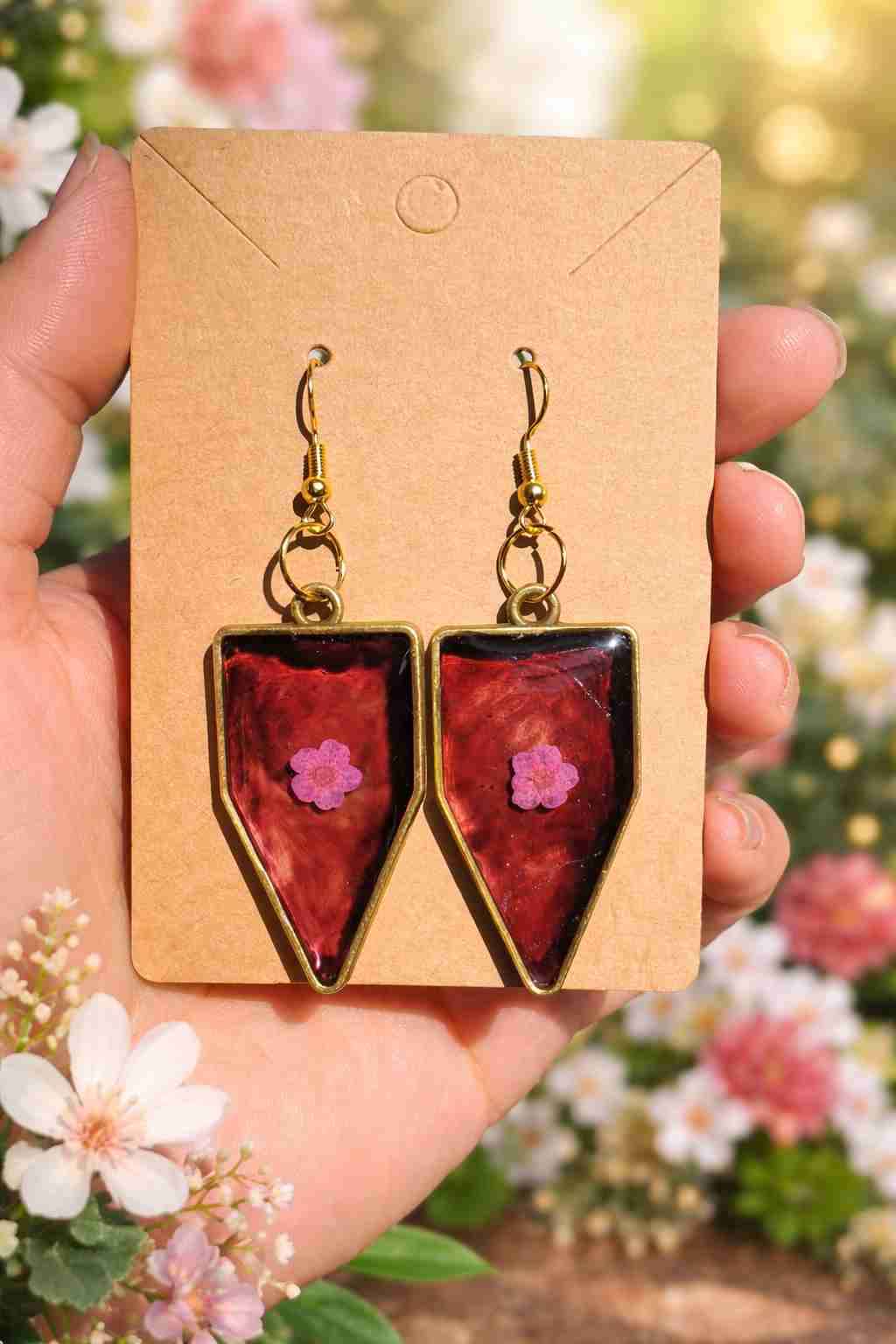 Aros colgantes flor en otoño - miniatura 2