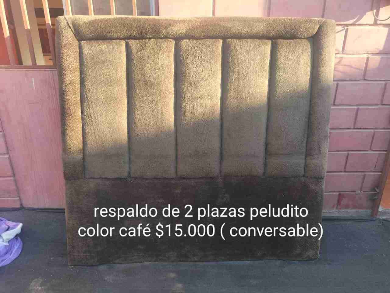 Respaldo peludo color café - miniatura 1