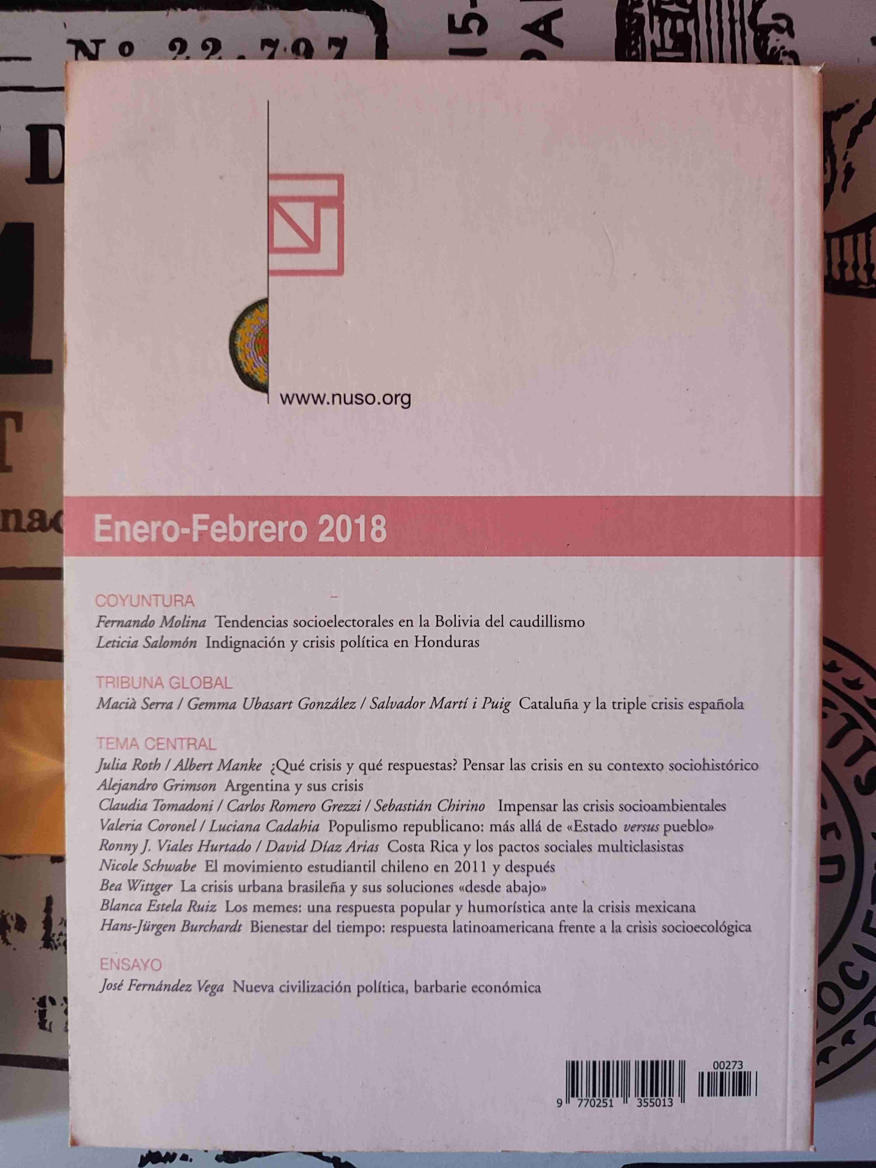 Libro Nueva Sociedad 273 - miniatura 2
