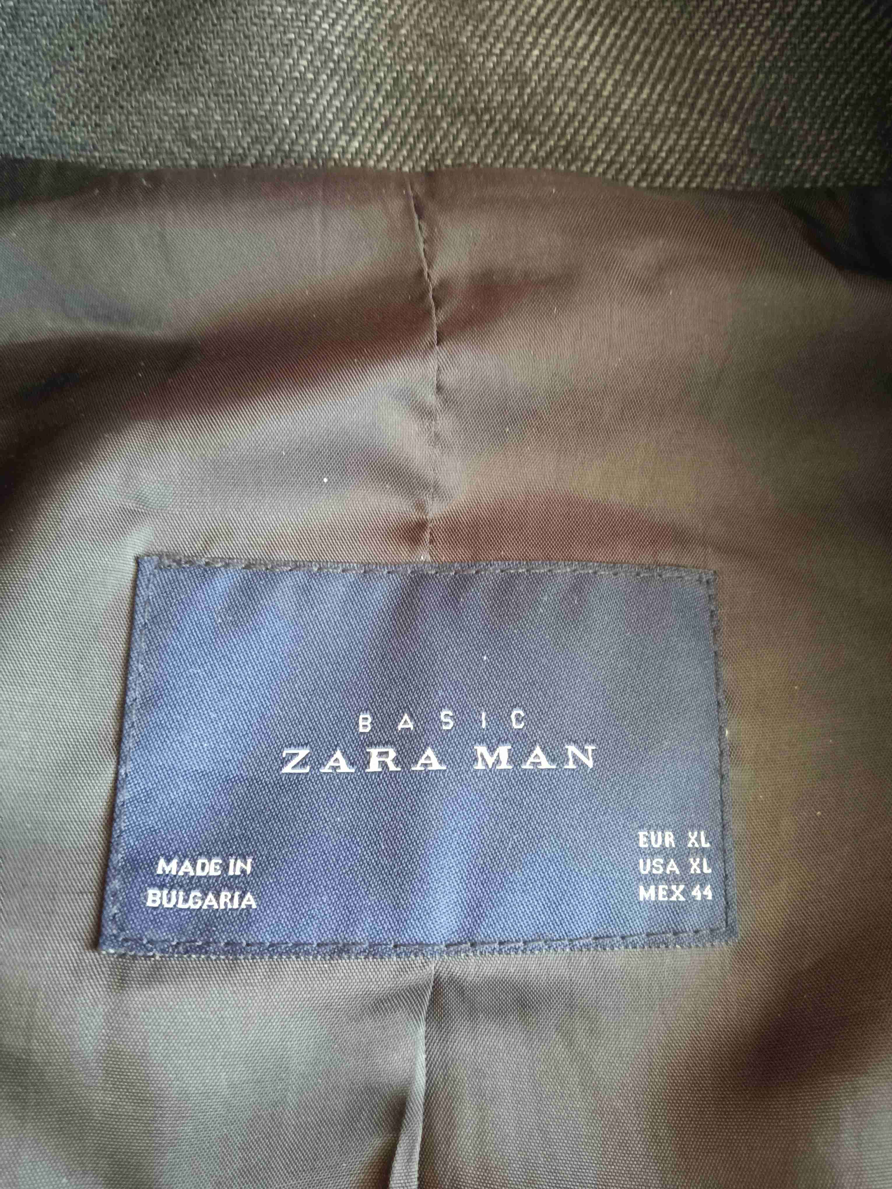 Abrigo hombre zara gris oscuro XL - 2