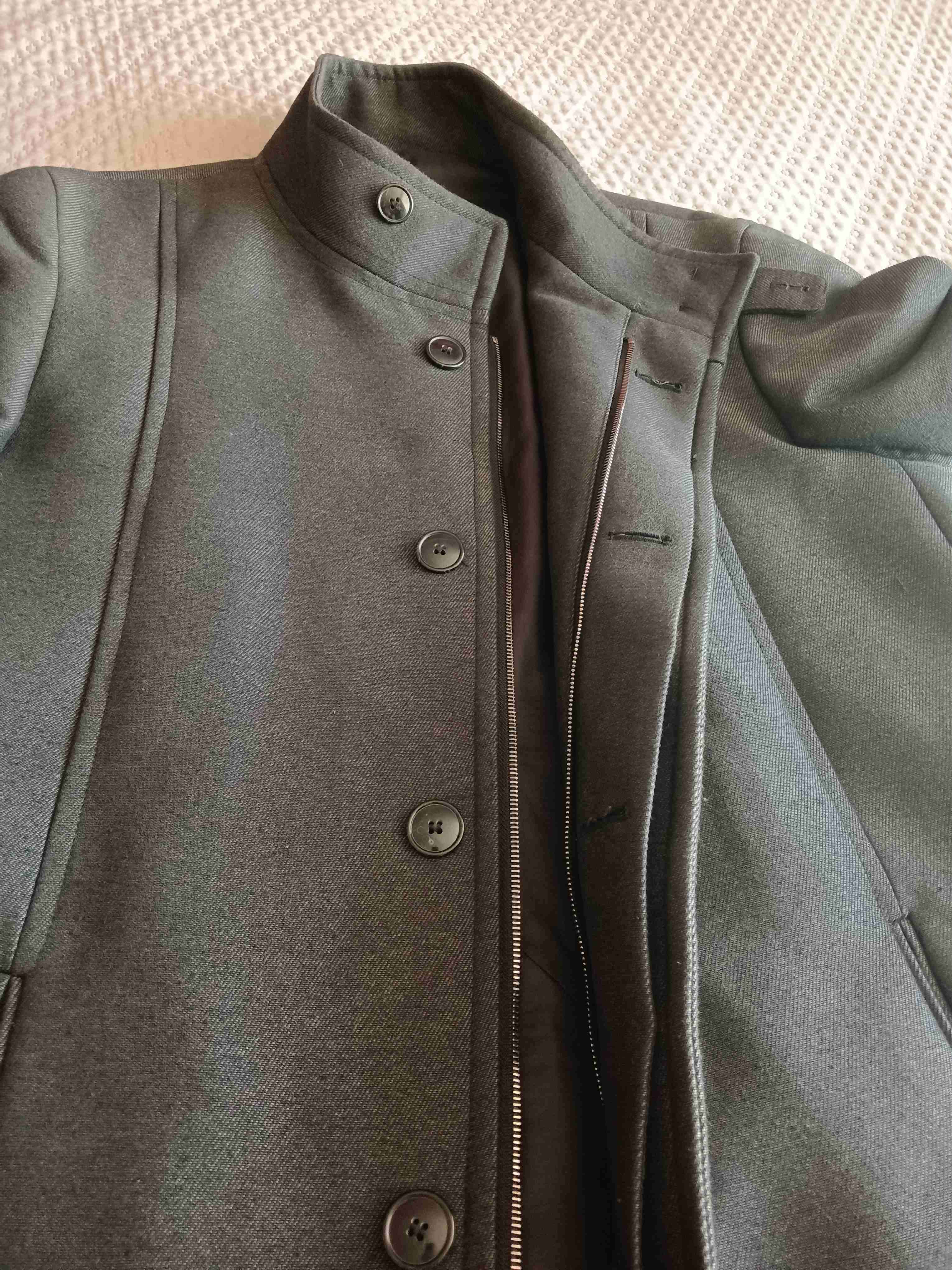 Abrigo hombre zara gris oscuro XL - 4