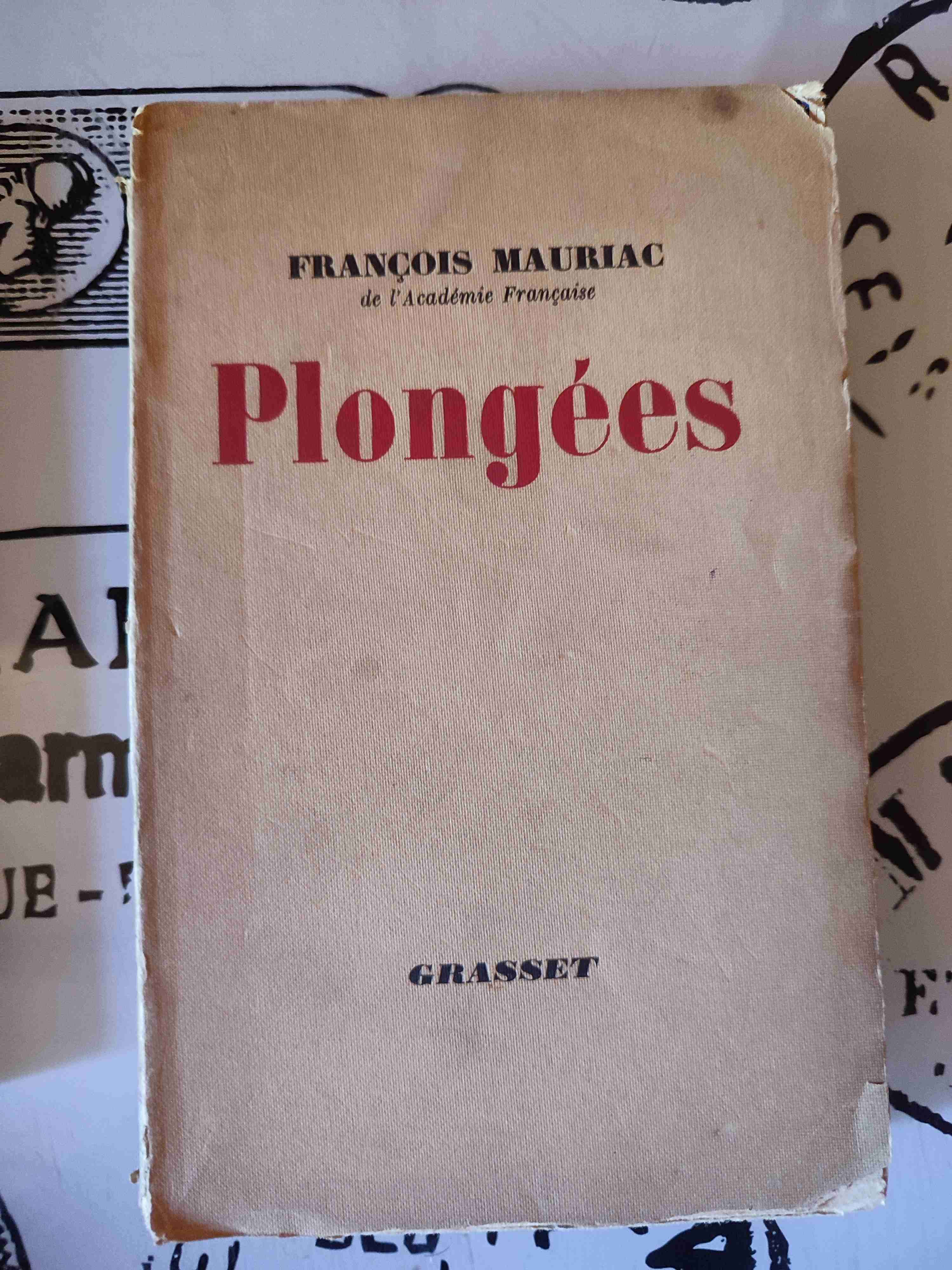 Libro 'Plongées' de François Mauriac - 1