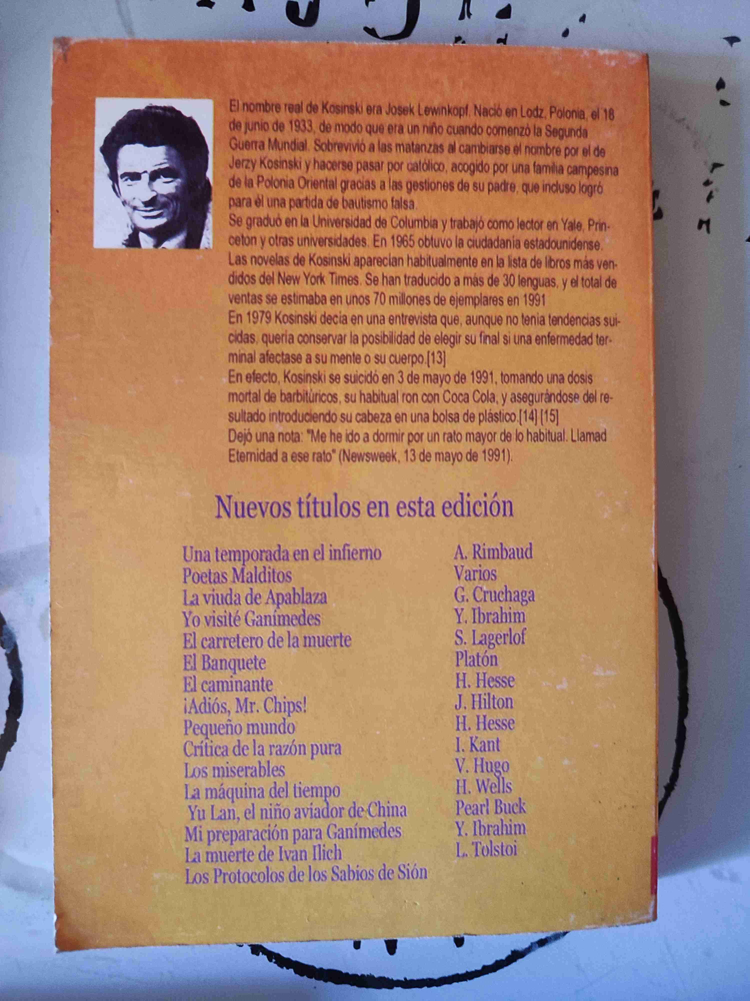 Libro 'Desde el jardín' por Jerzy Kosinski - 2