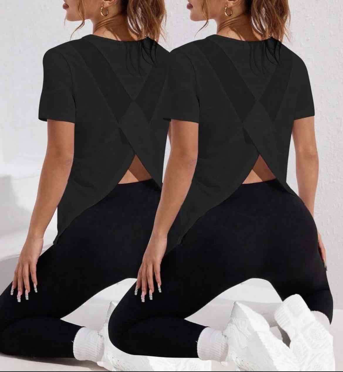 Poleras negras  cruzadas - miniatura 4