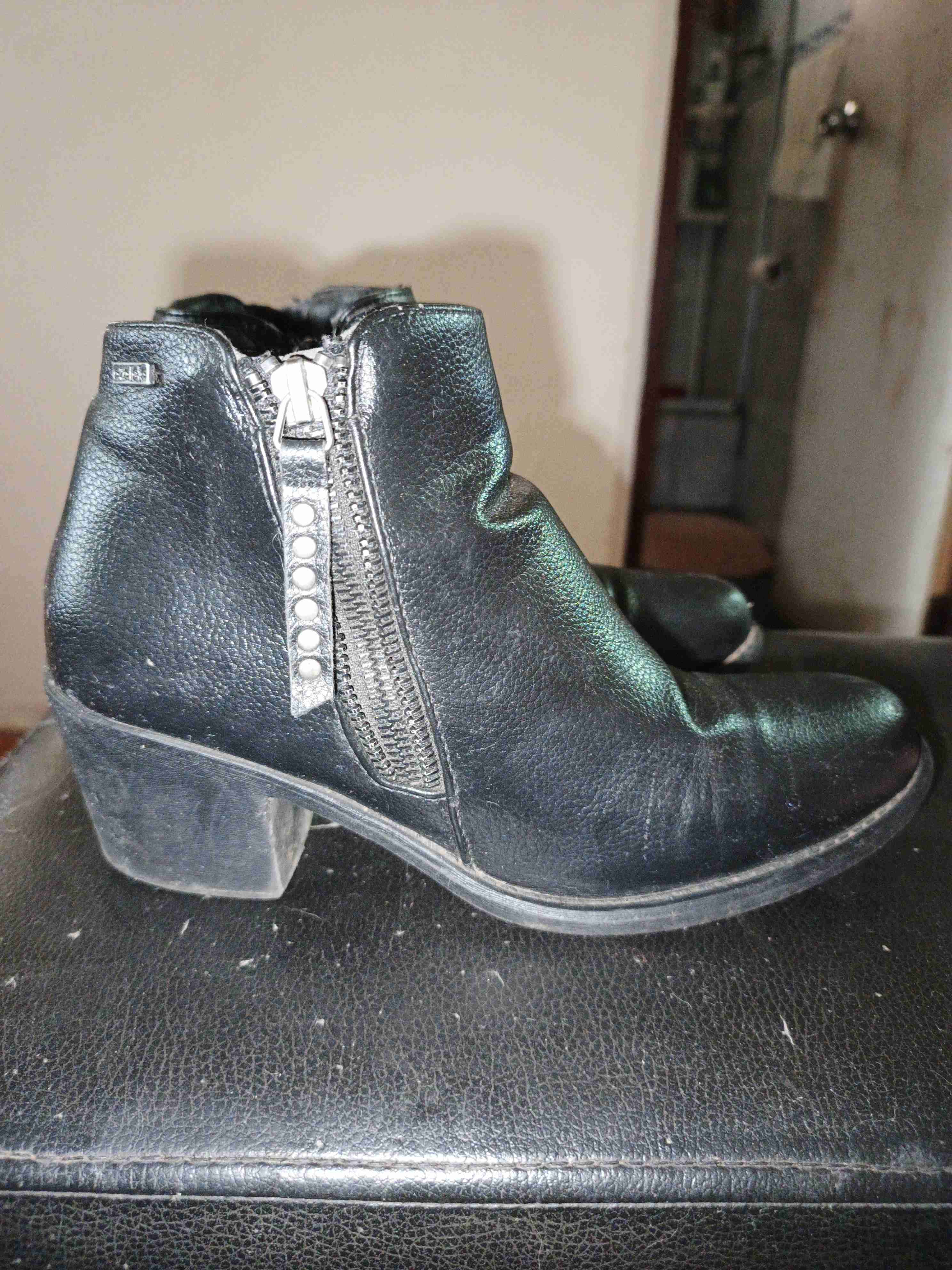 Botines de cuero negro - 4