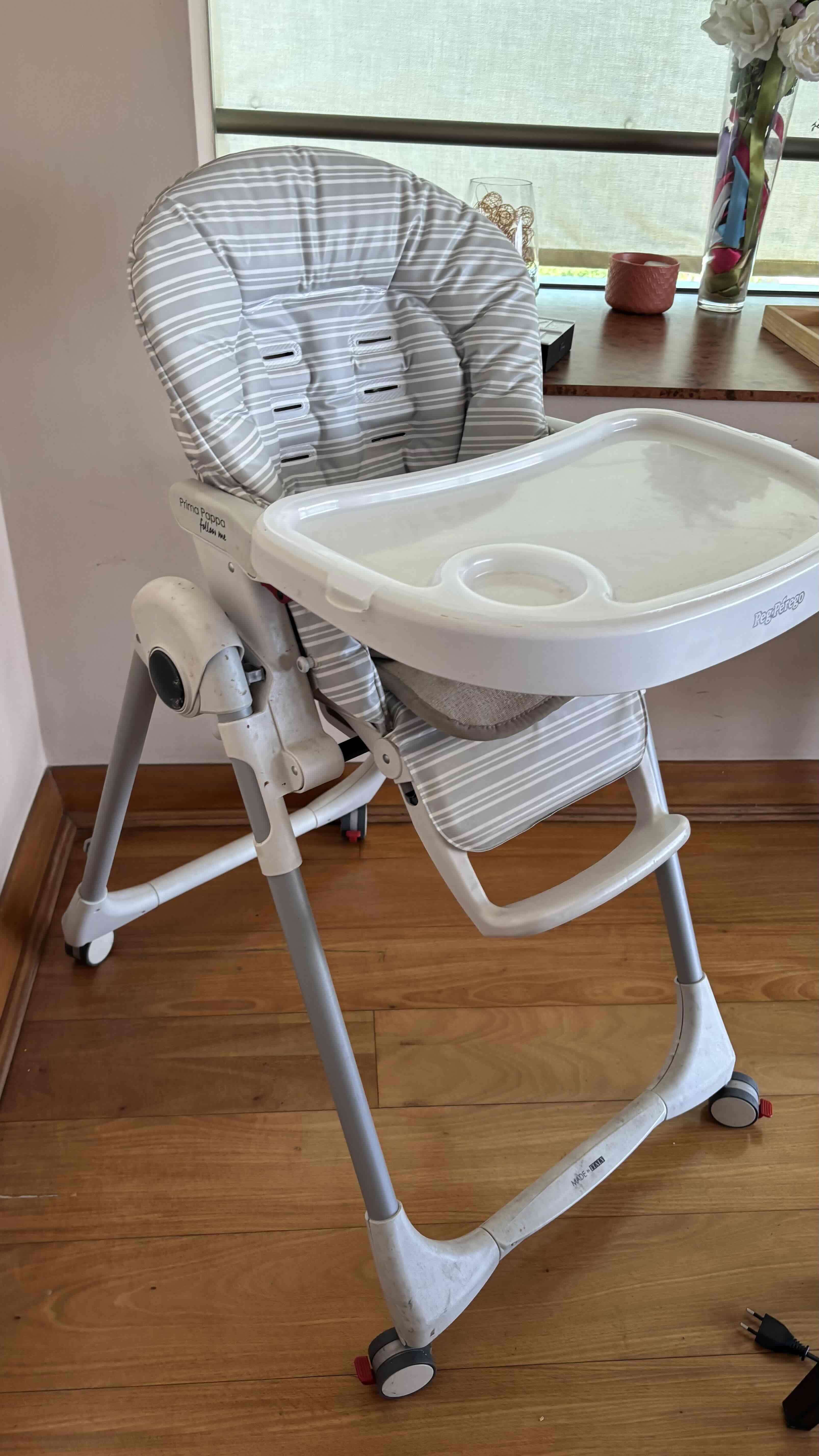 Silla de comer para bebé gris Marca Prego - miniatura 2