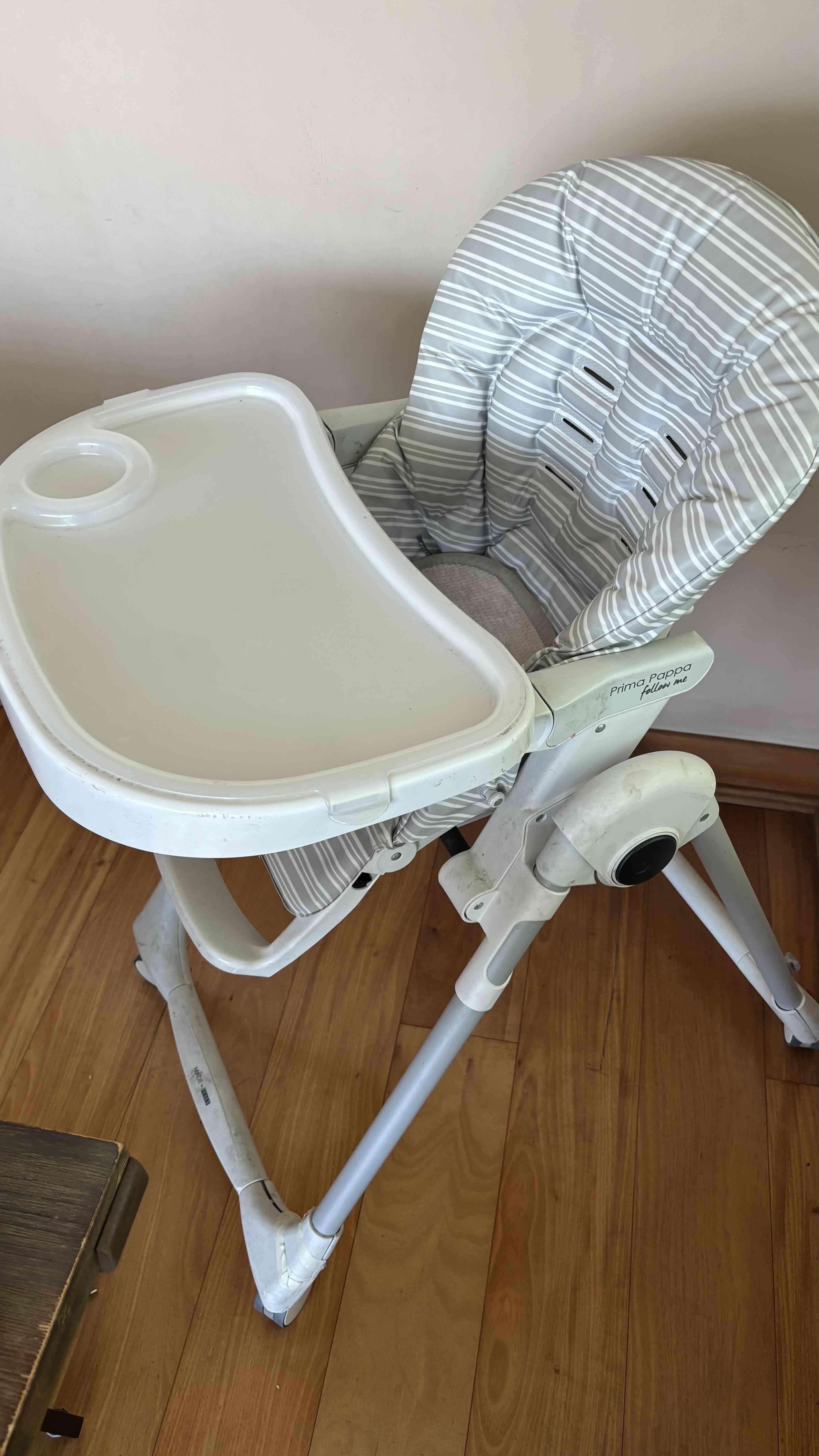 Silla de comer para bebé gris Marca Prego - miniatura 3