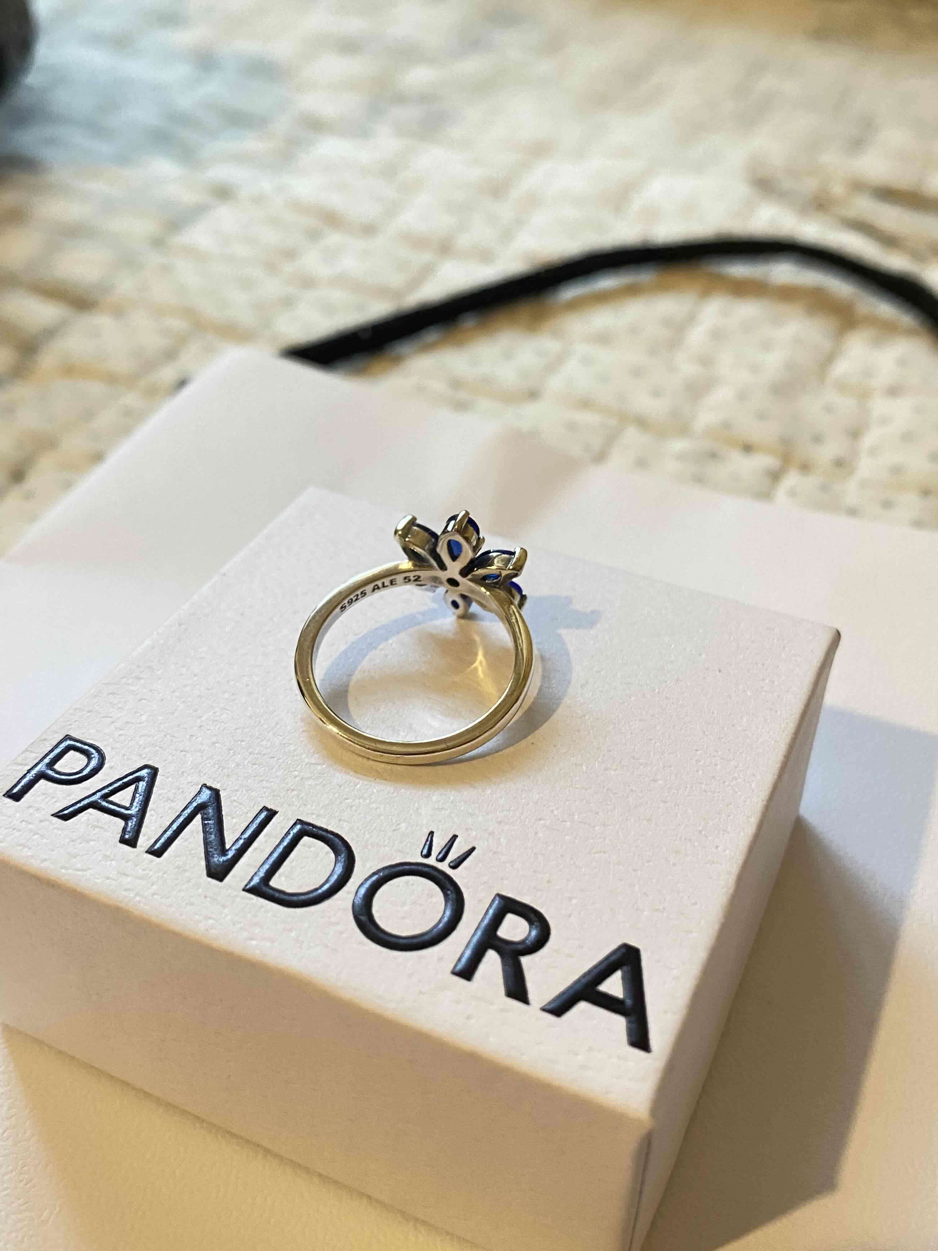 Anillo Pandora flor azul - miniatura 2