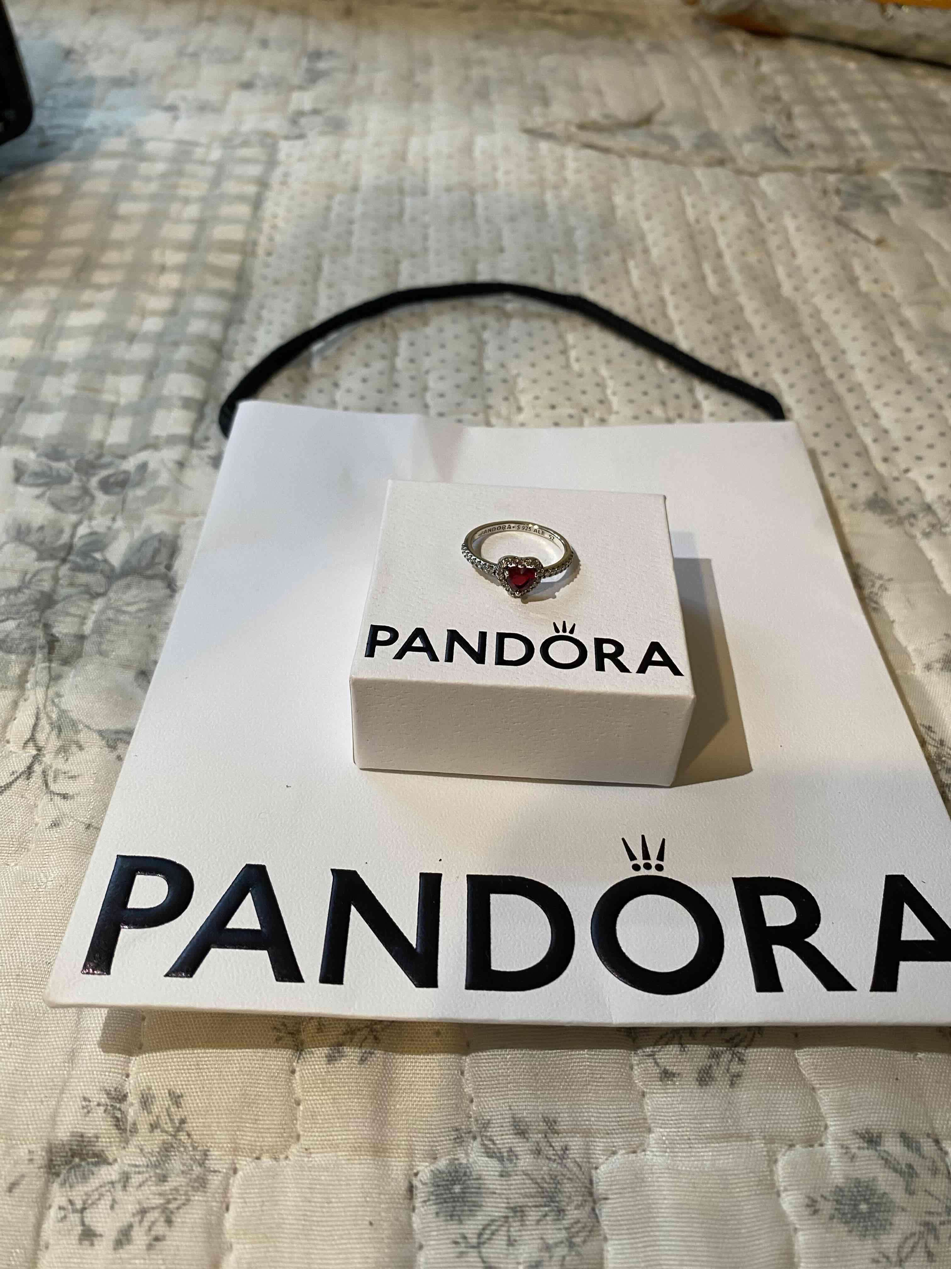 Anillo Pandora con corazón rojo - 3