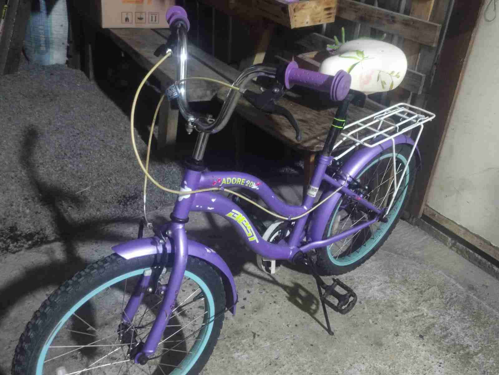 Bicicleta infantil morada - miniatura 3
