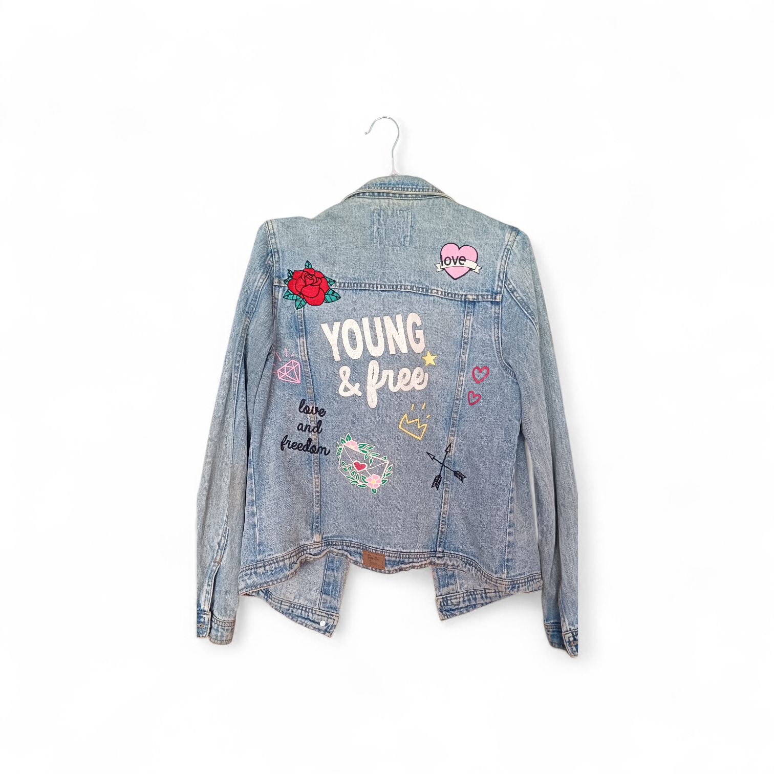 Chaqueta mezclilla azul claro - miniatura 2