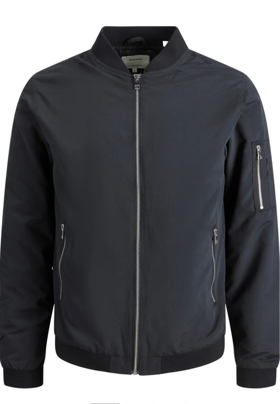 Chaqueta bomber negra hombre - miniatura 1