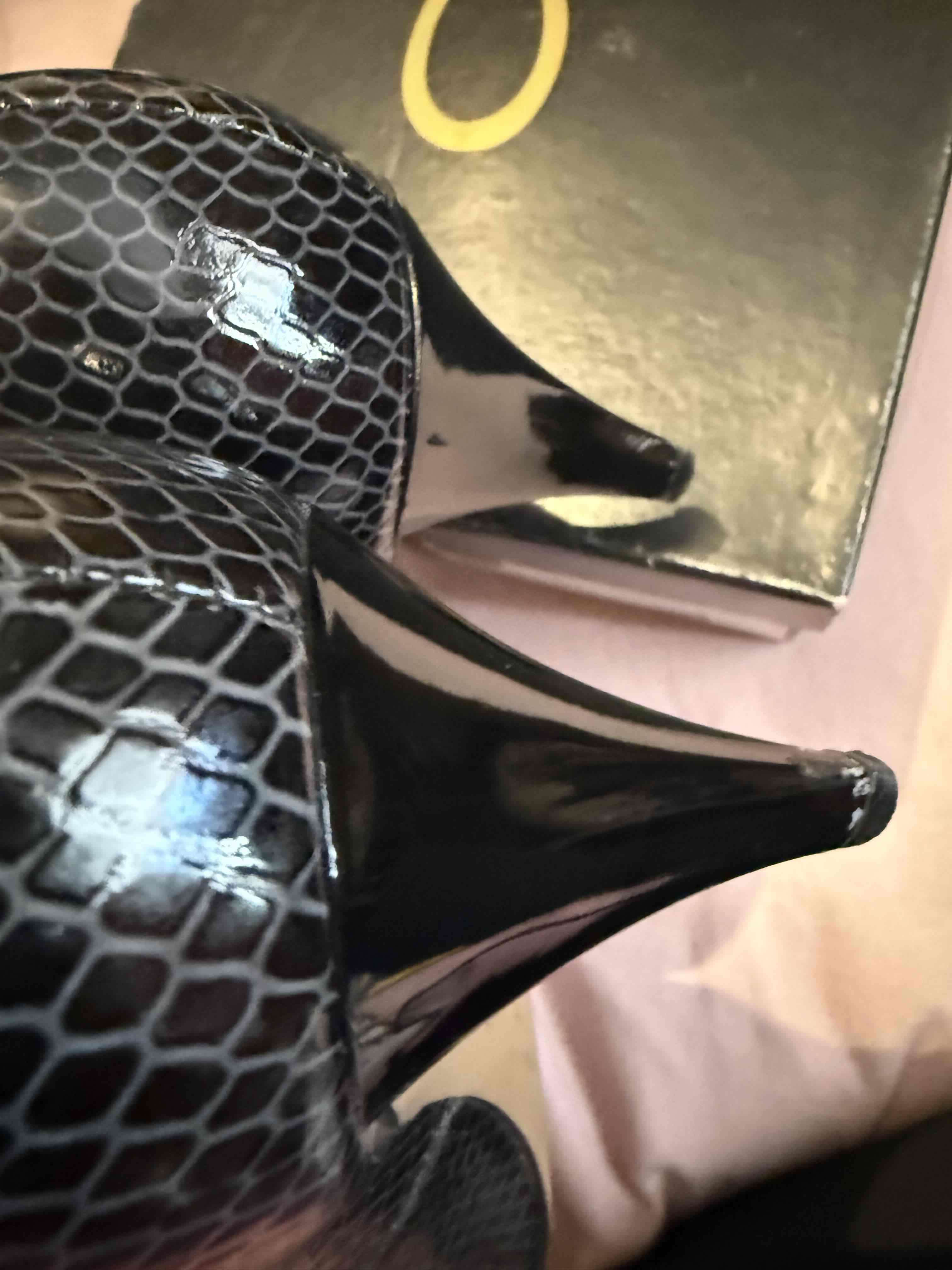 Zapatos de tacón en charol negro GACEL - miniatura 4