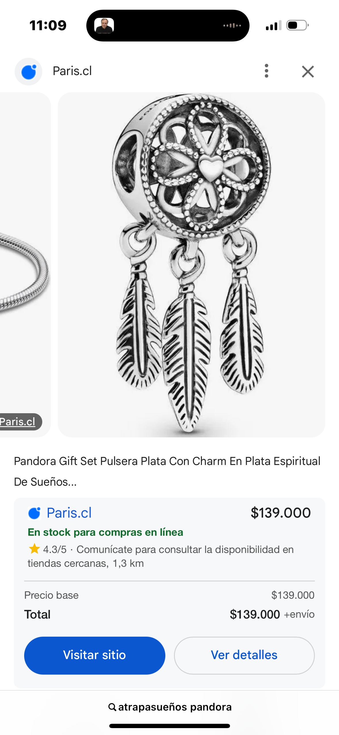 Charm colgante atrapa sueños pandoras - 2