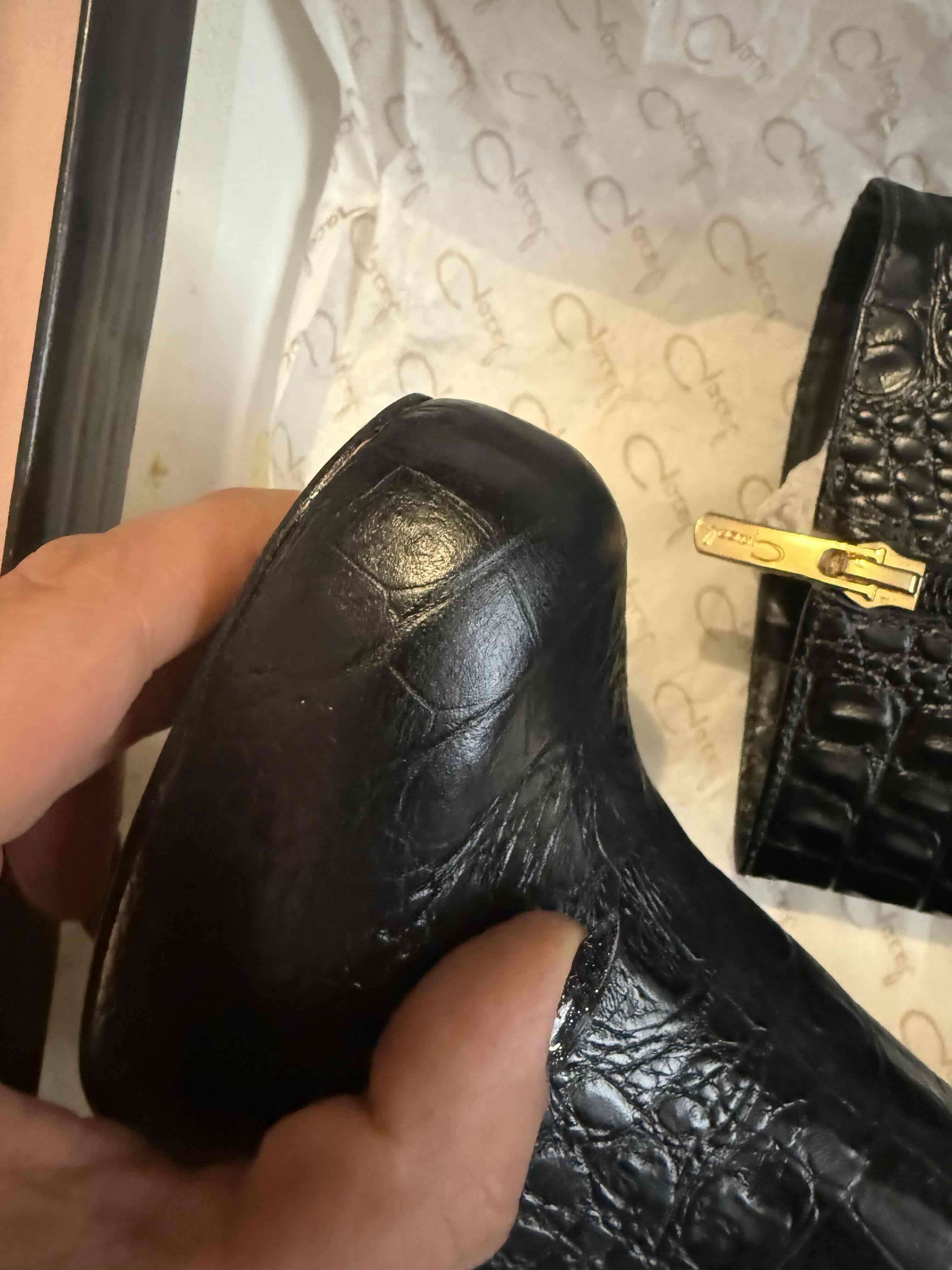 Botas de tacón negro con textura GACEL - 4