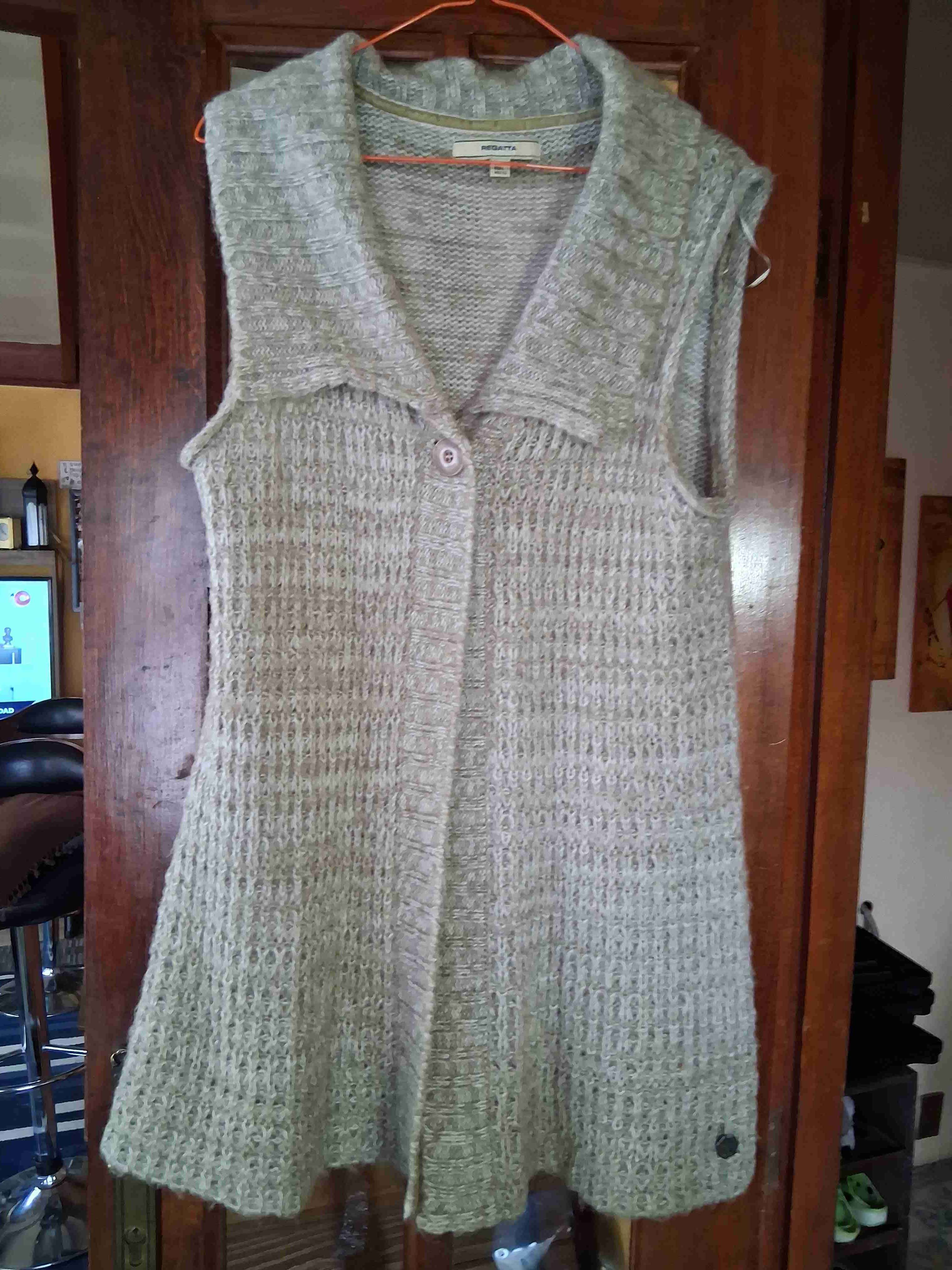 Chaleco abierto gris jaspeado - miniatura 2