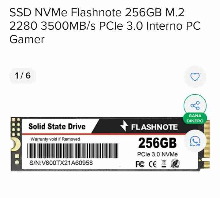 SSD NVMe Flashnote 256GB - miniatura 1