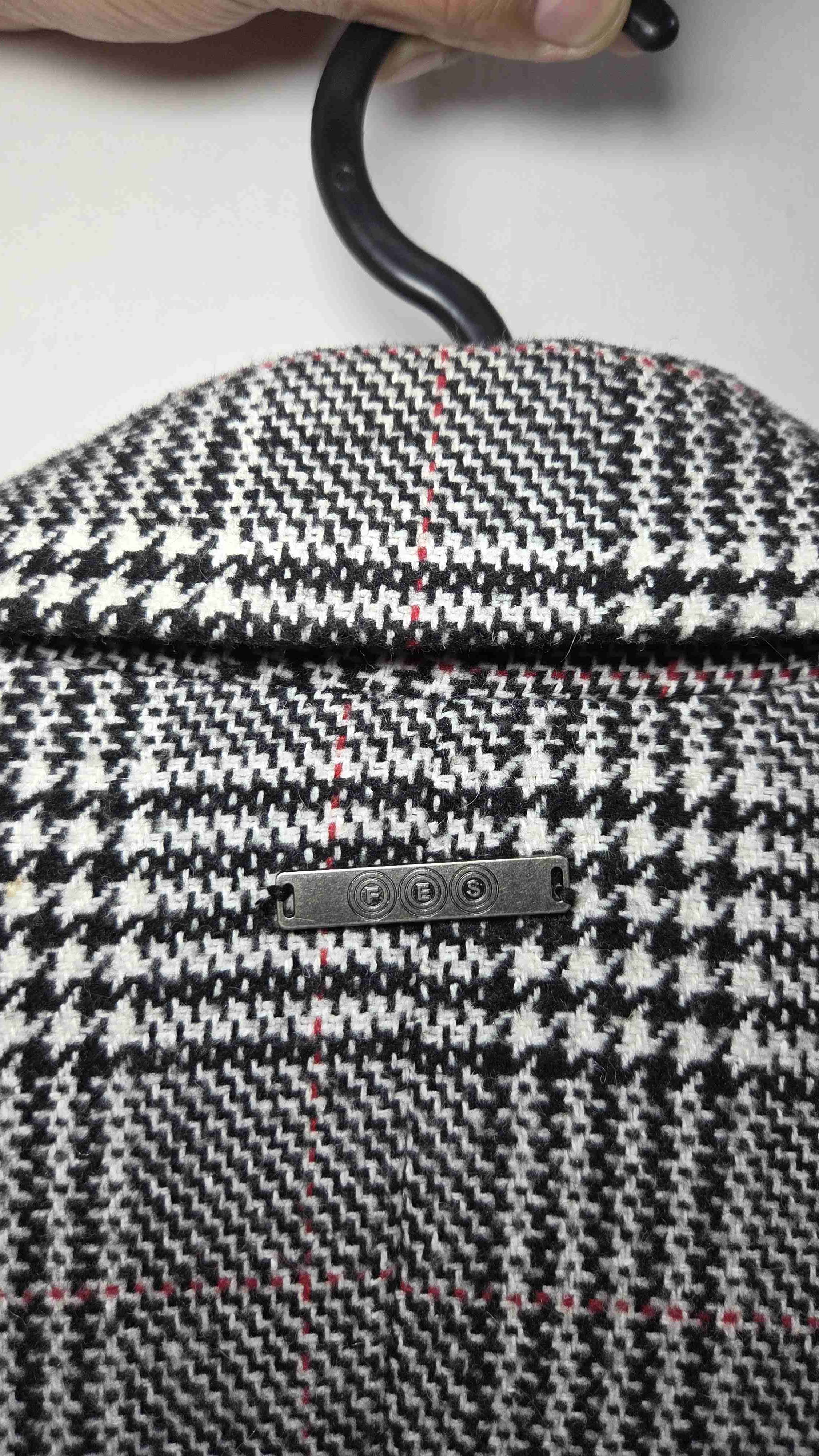 Blazer de tartán gris mujer - miniatura 3