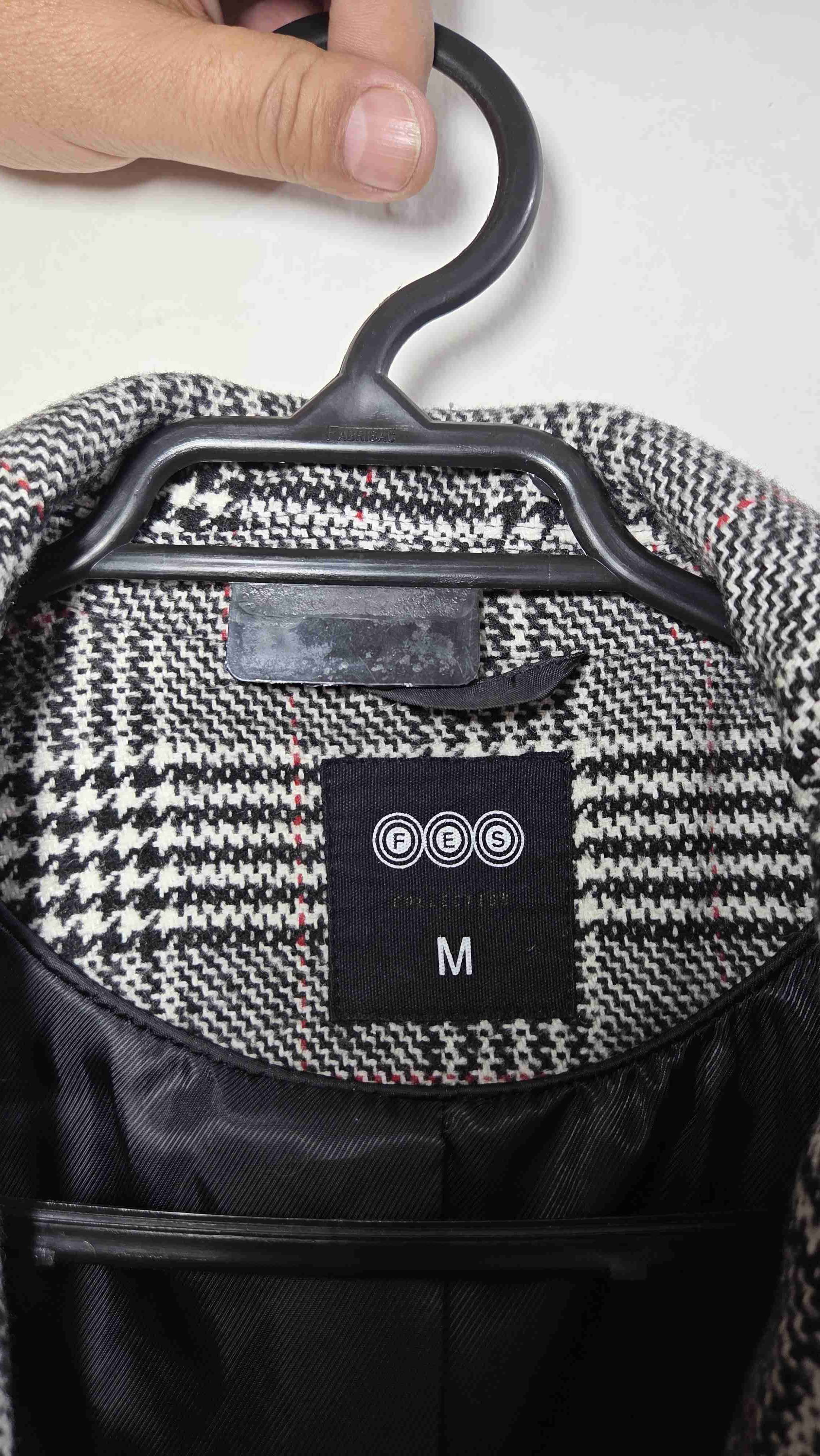 Blazer de tartán gris mujer - miniatura 4