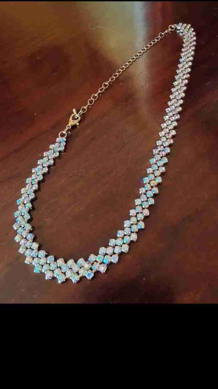 Collar elegante rosado,negro ,tricolor y tornasol - miniatura 2