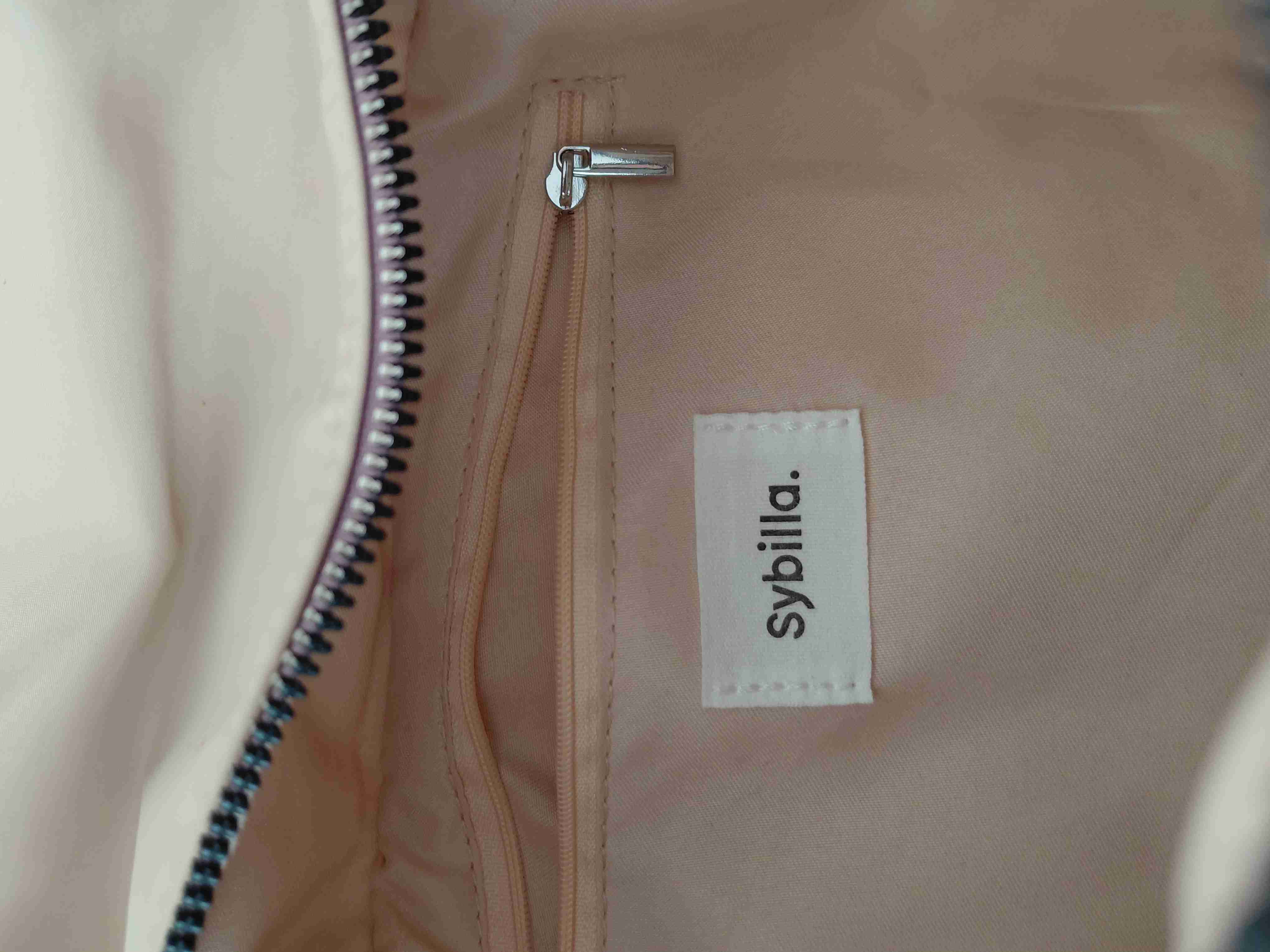 Mochila beige con morado - miniatura 6