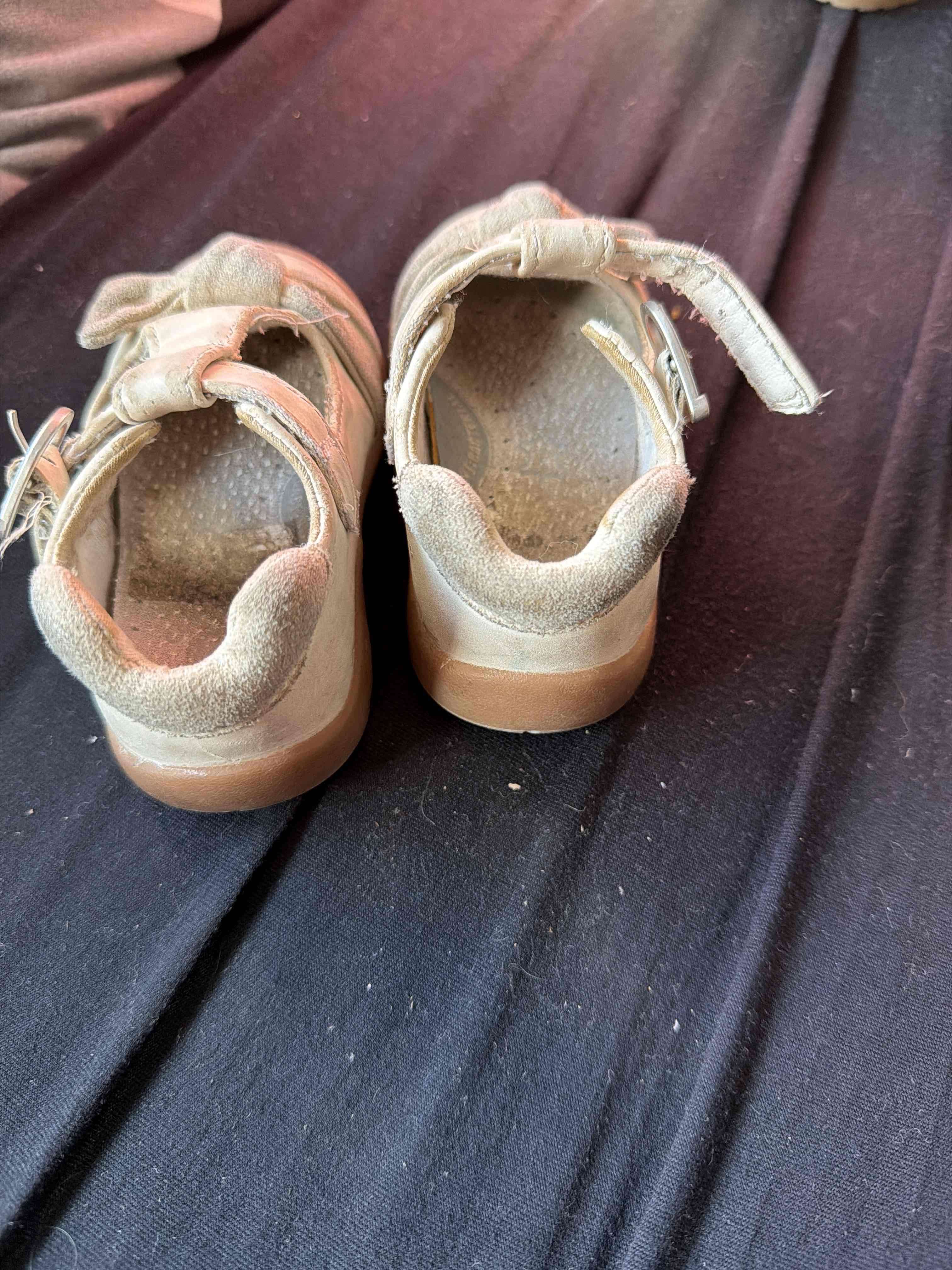 Zapatos de bebé colloky con moño beige - 3