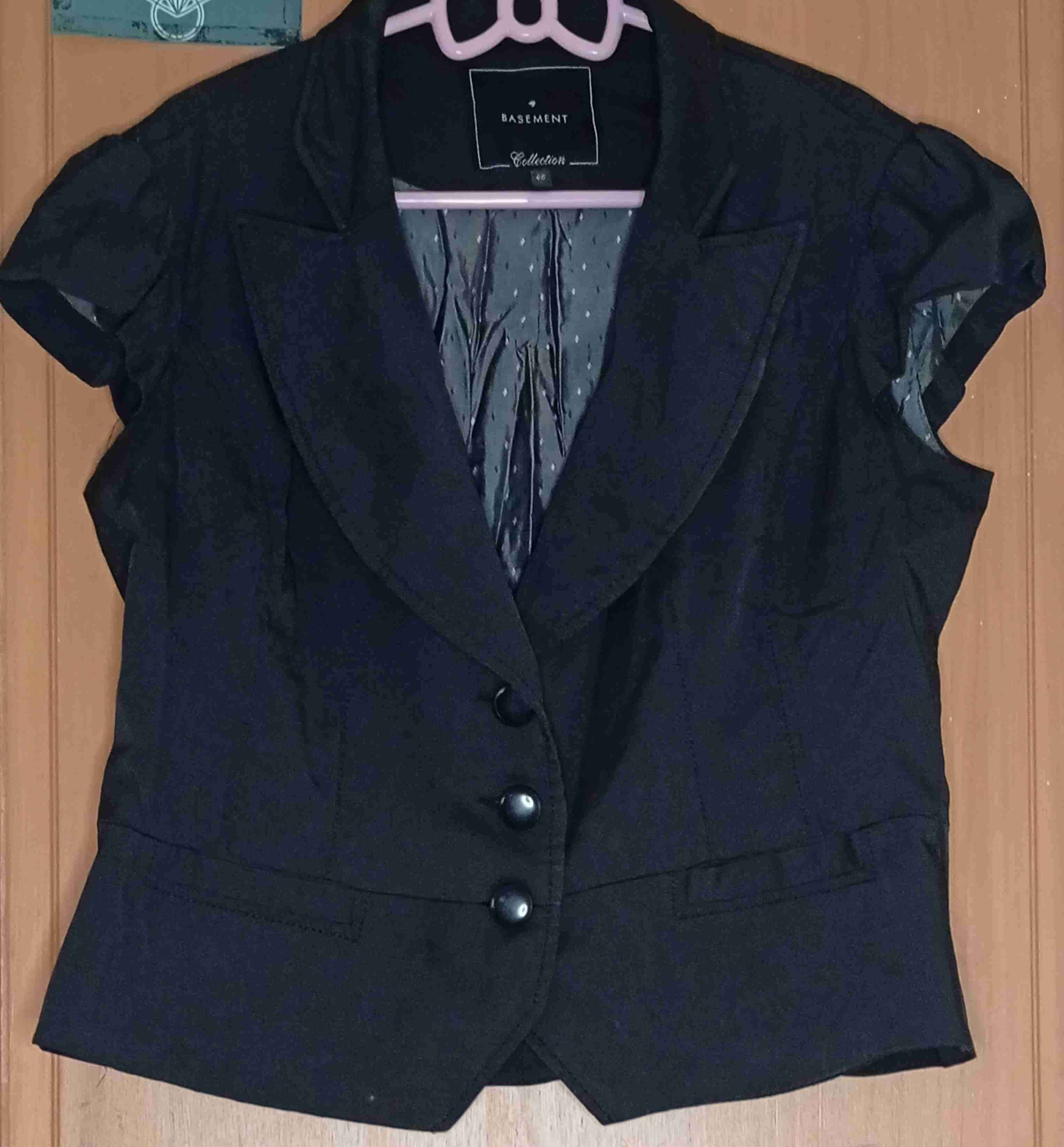 Blazer negro manga corta - 2