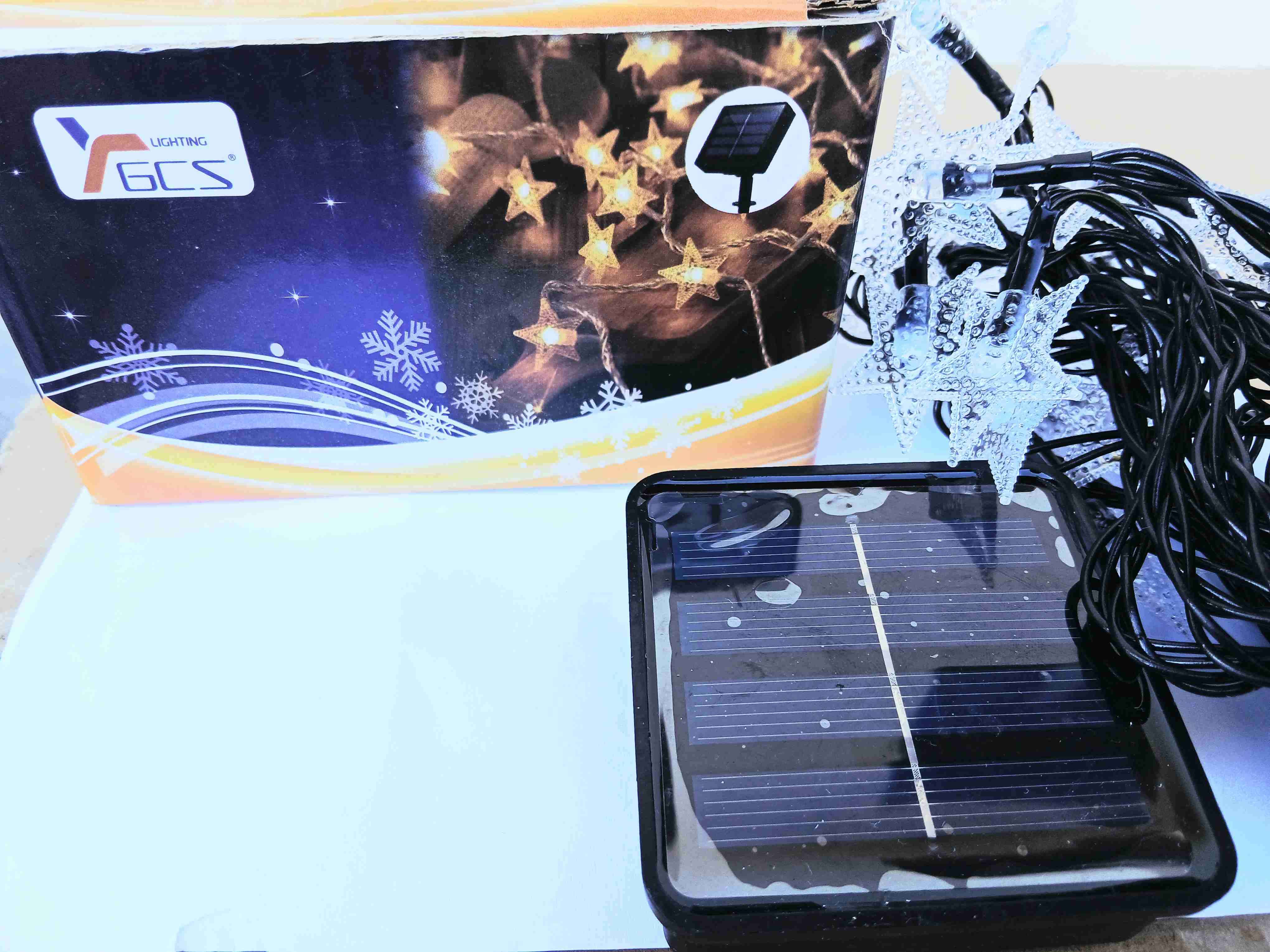 Luces solares decorativas estrella