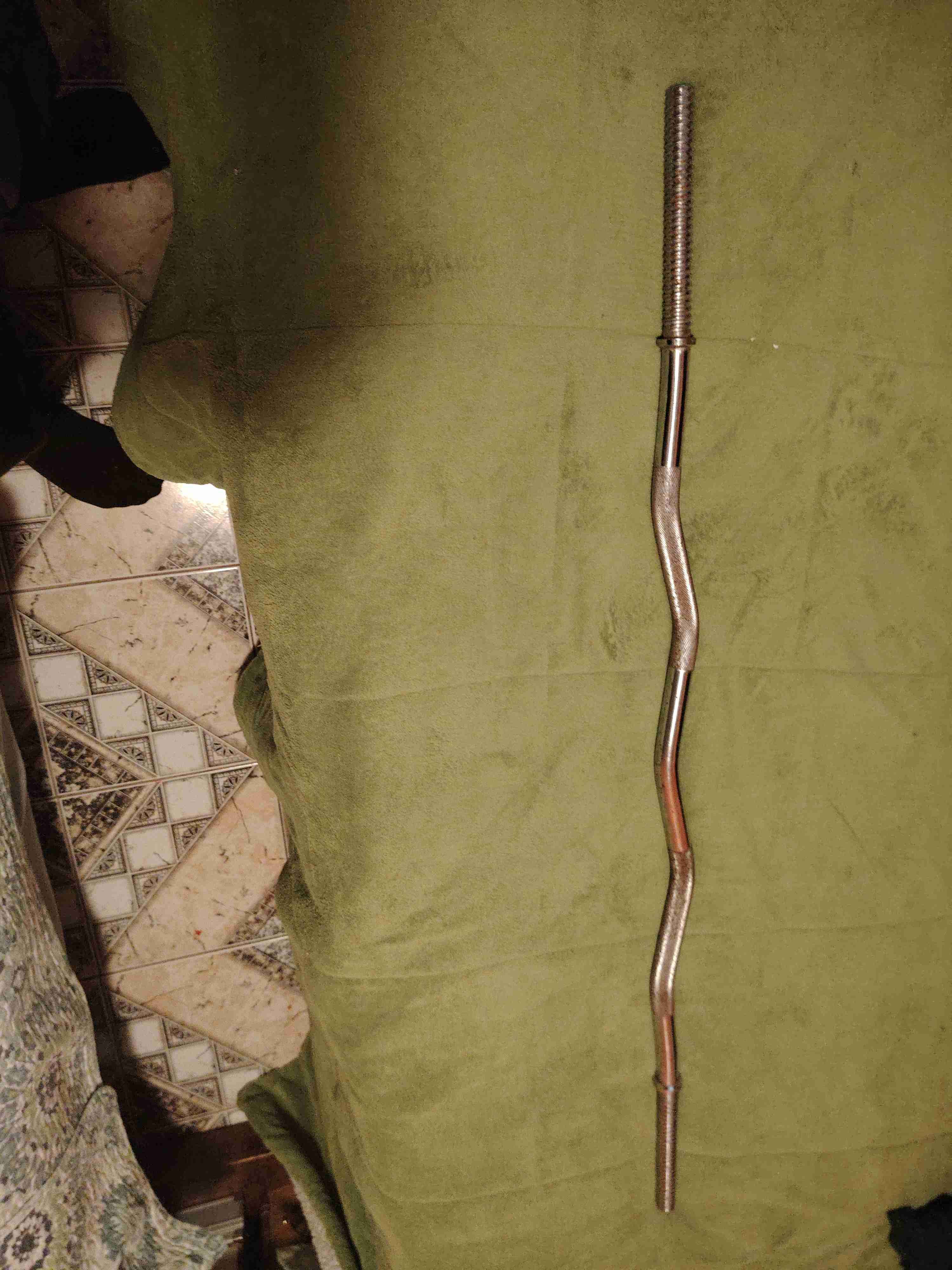 Barra curl de pesas cromada - miniatura 3