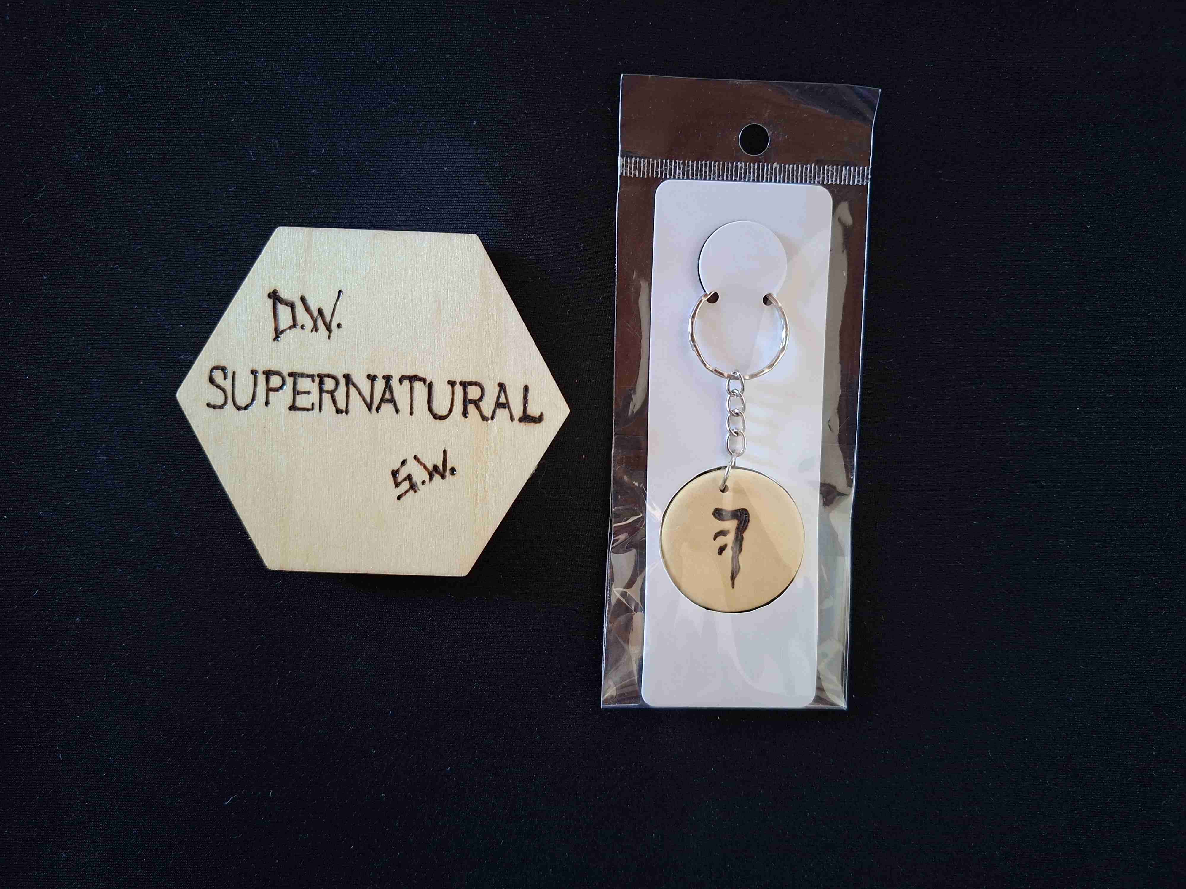 Pack de llavero y posavaso de Supernatural - 1