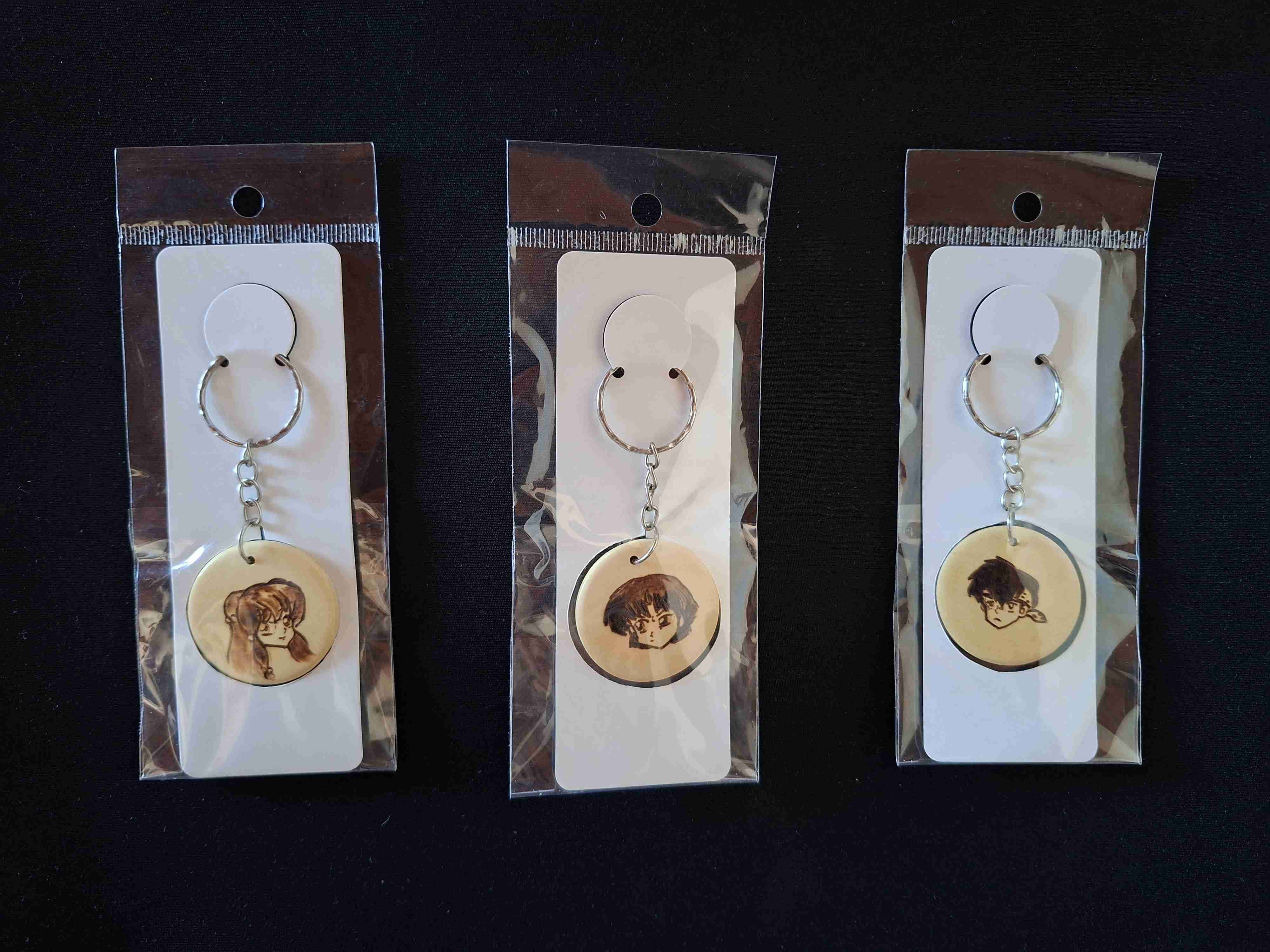 Set de 3 llaveros de personajes de Ranma 1/2 - miniatura 1