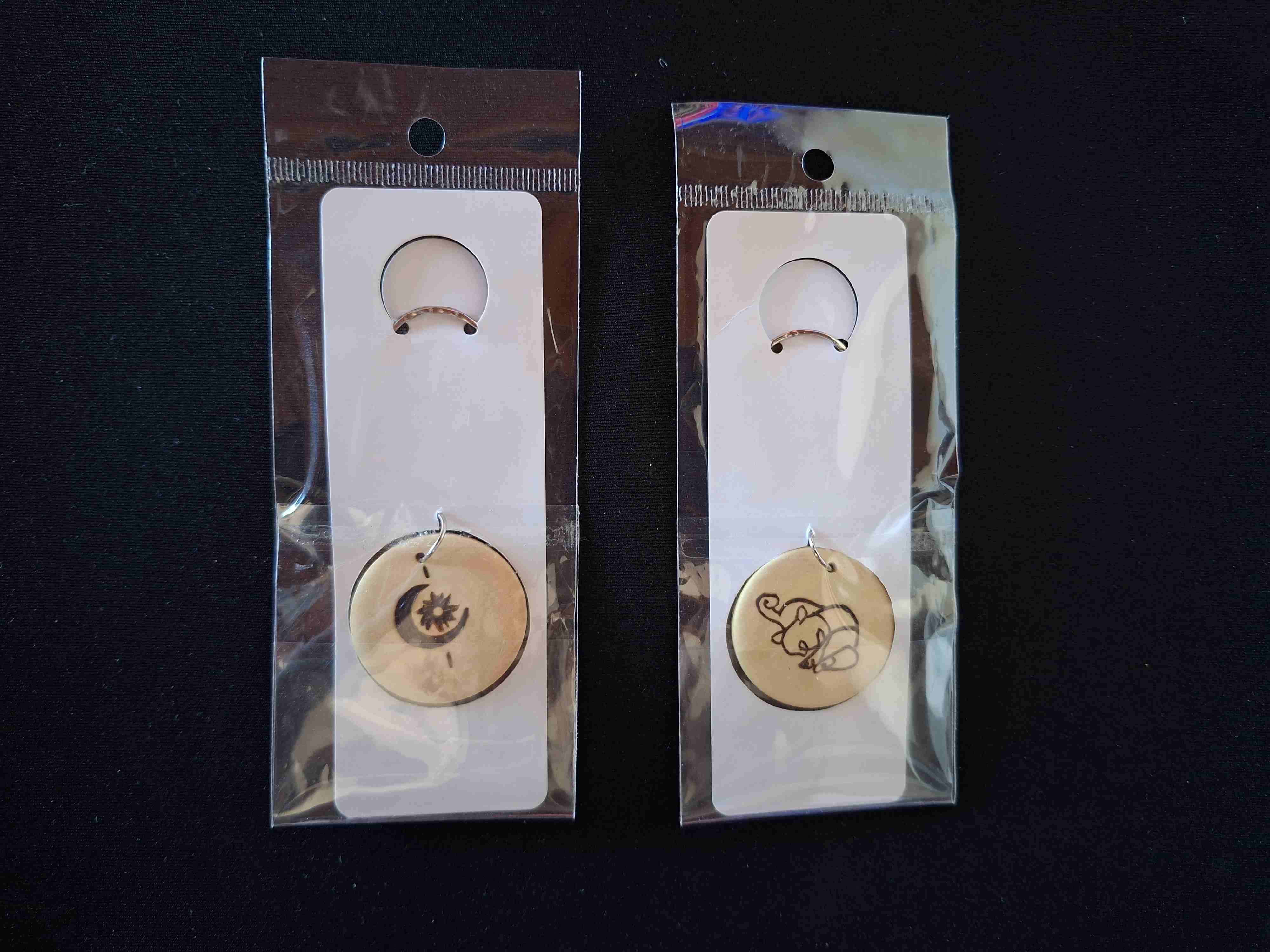 Pack de 2 llaveros de Gato y Luna con Sol - miniatura 2