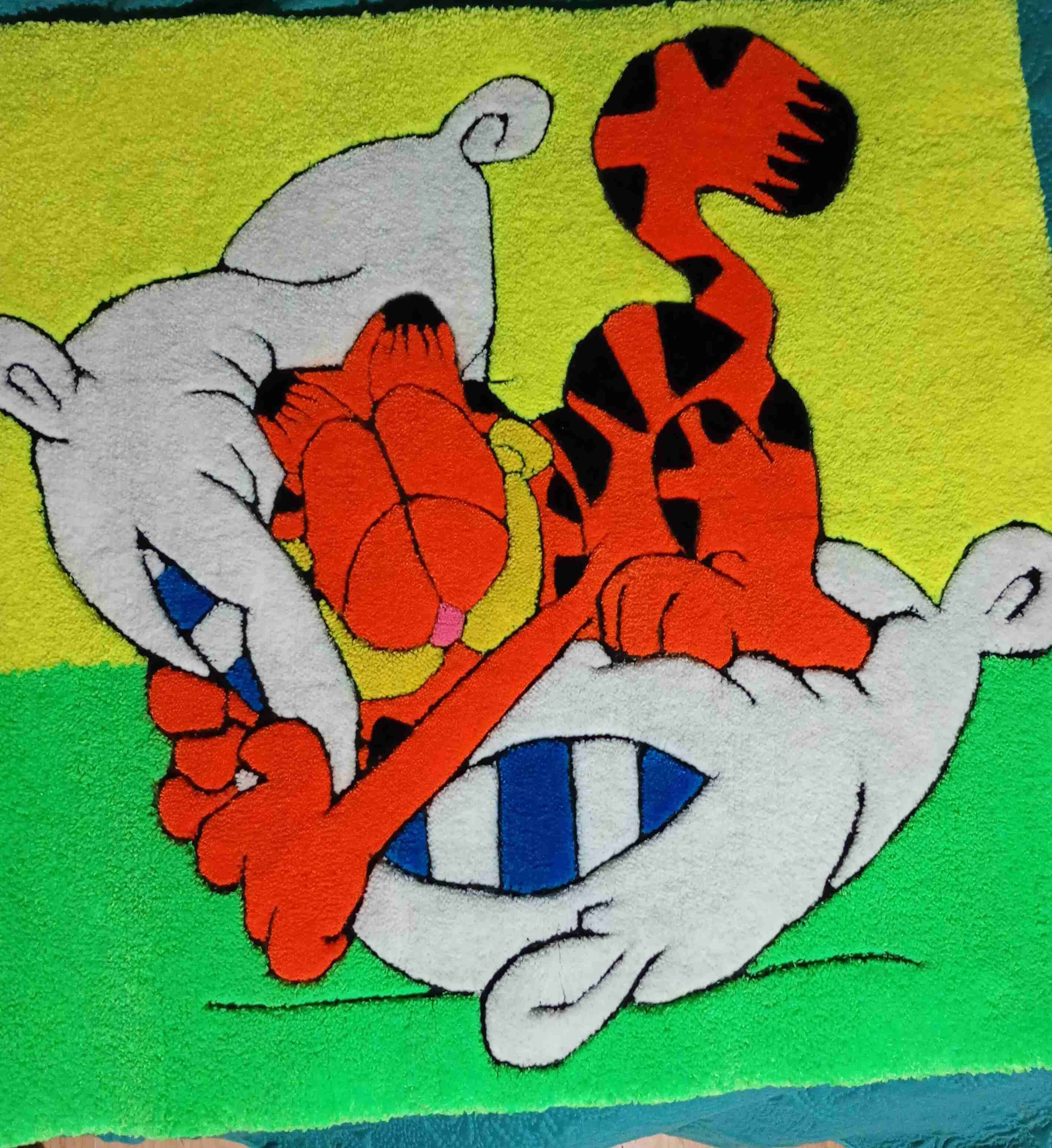 Alfombra con diseño colorido