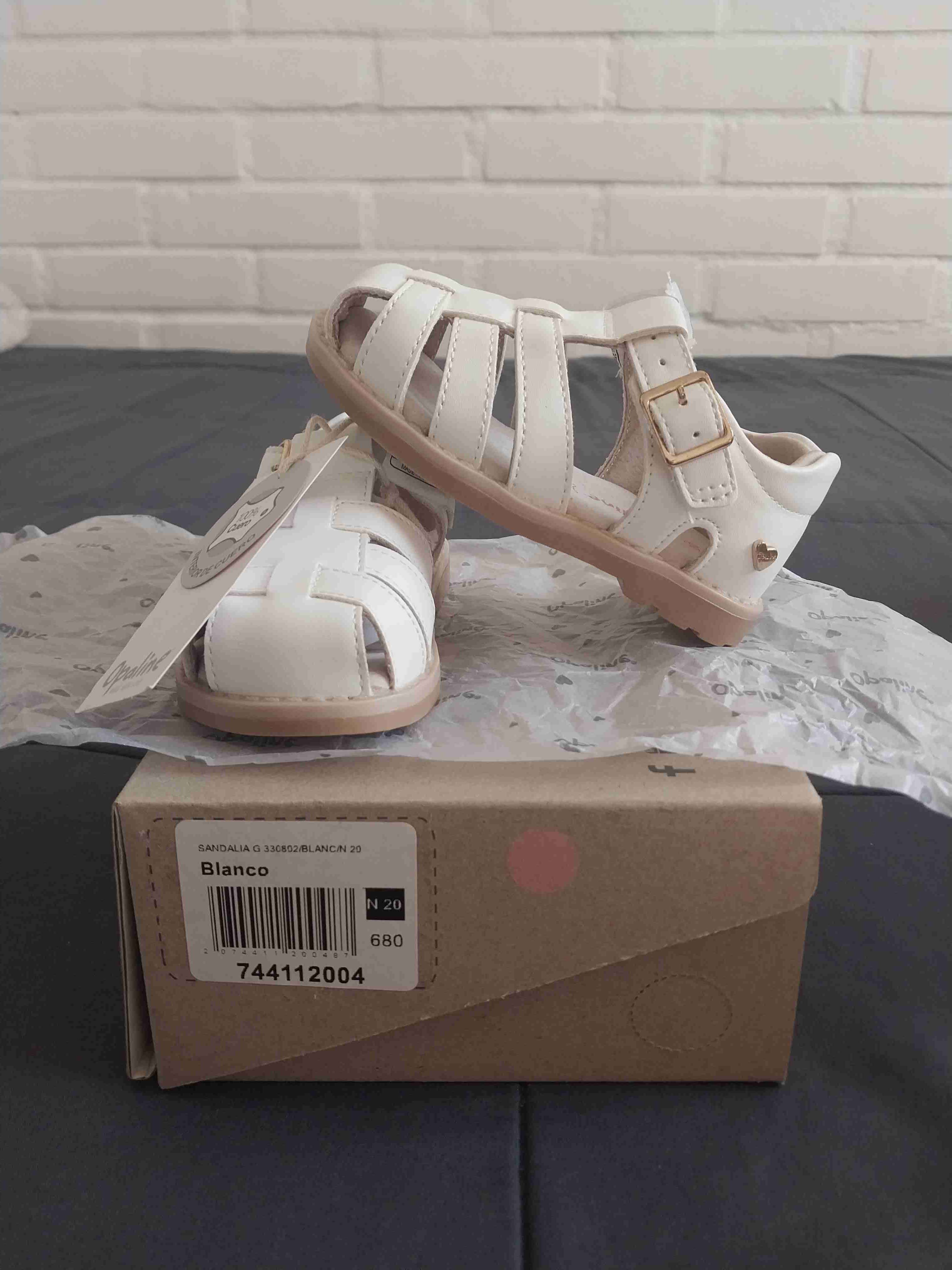 Sandalias blancas para niña Opaline talla 20 - miniatura 2