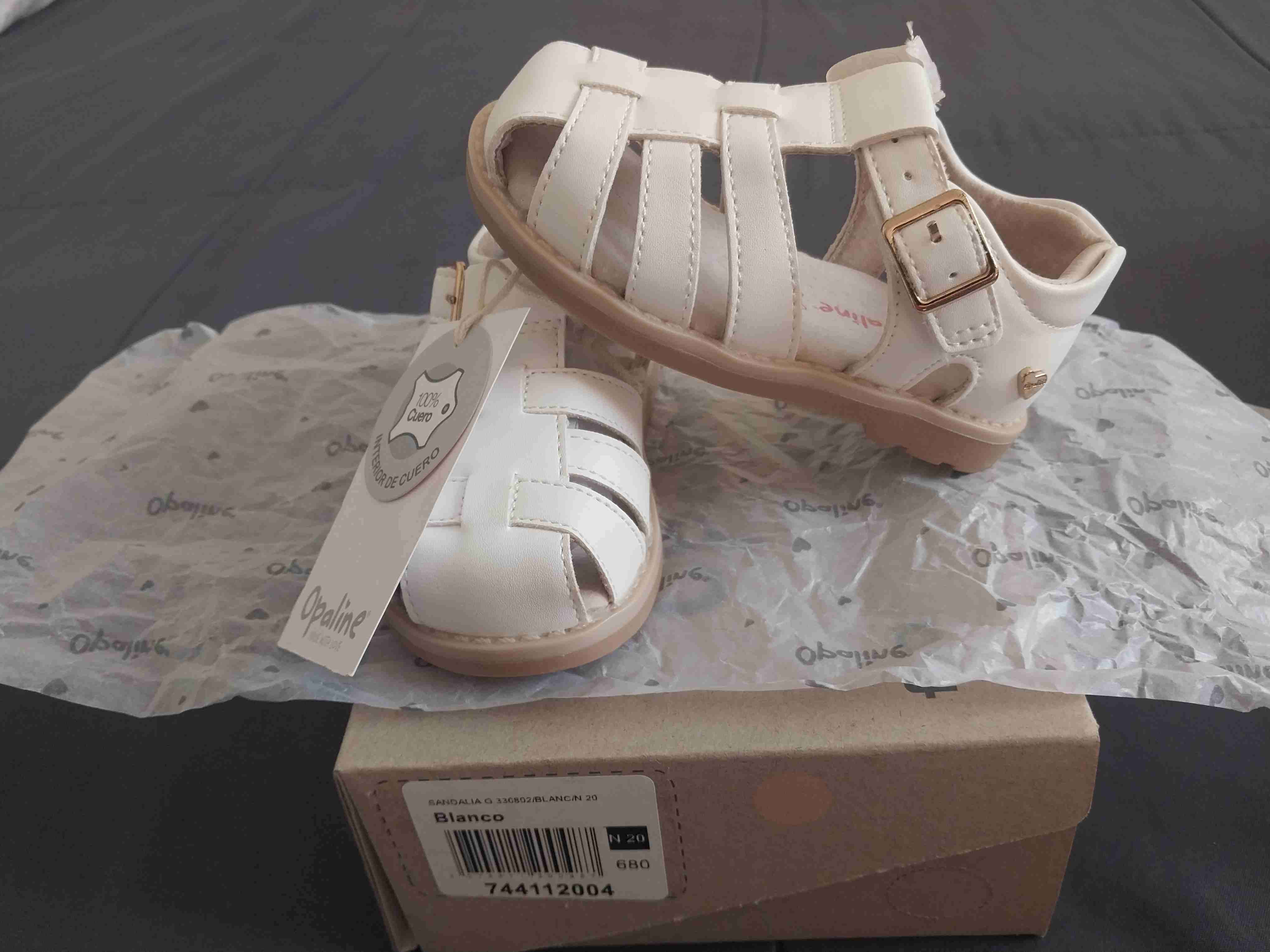 Sandalias blancas para niña Opaline talla 20 - miniatura 3