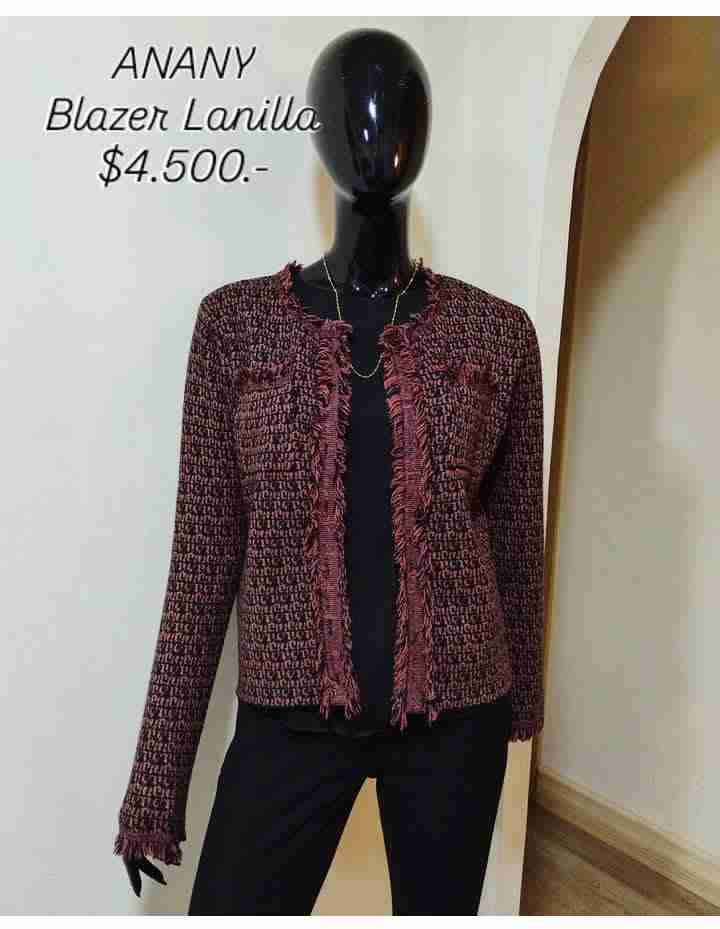 Blazer de lanilla Anany burdeo