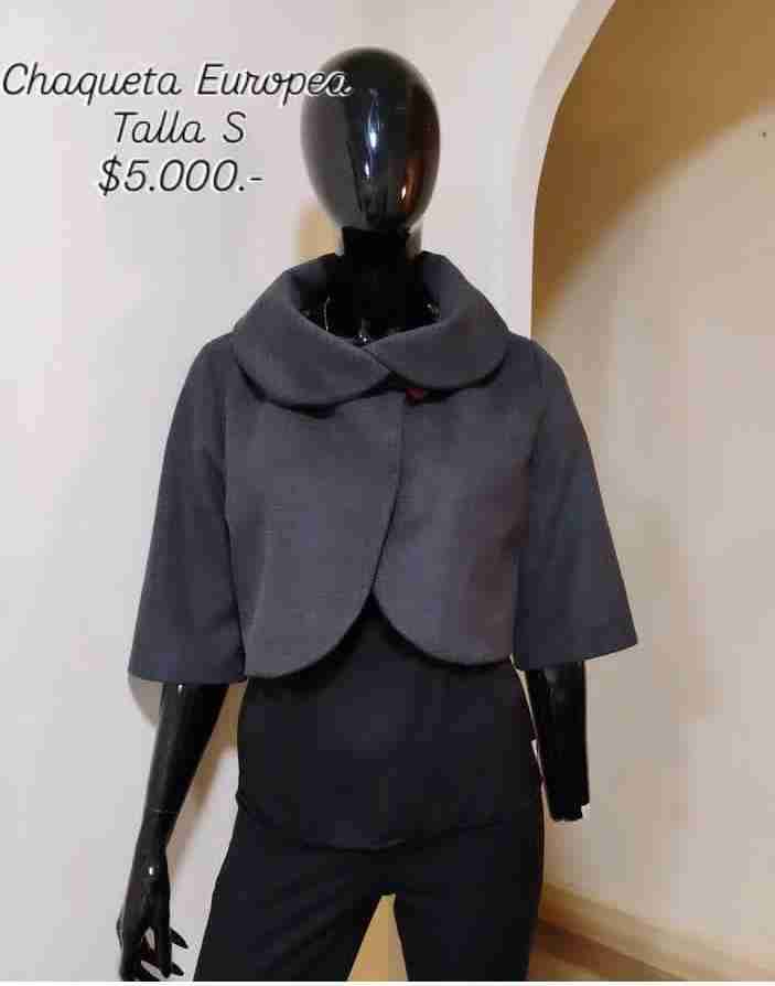 Chaqueta corta Europea gris mujer