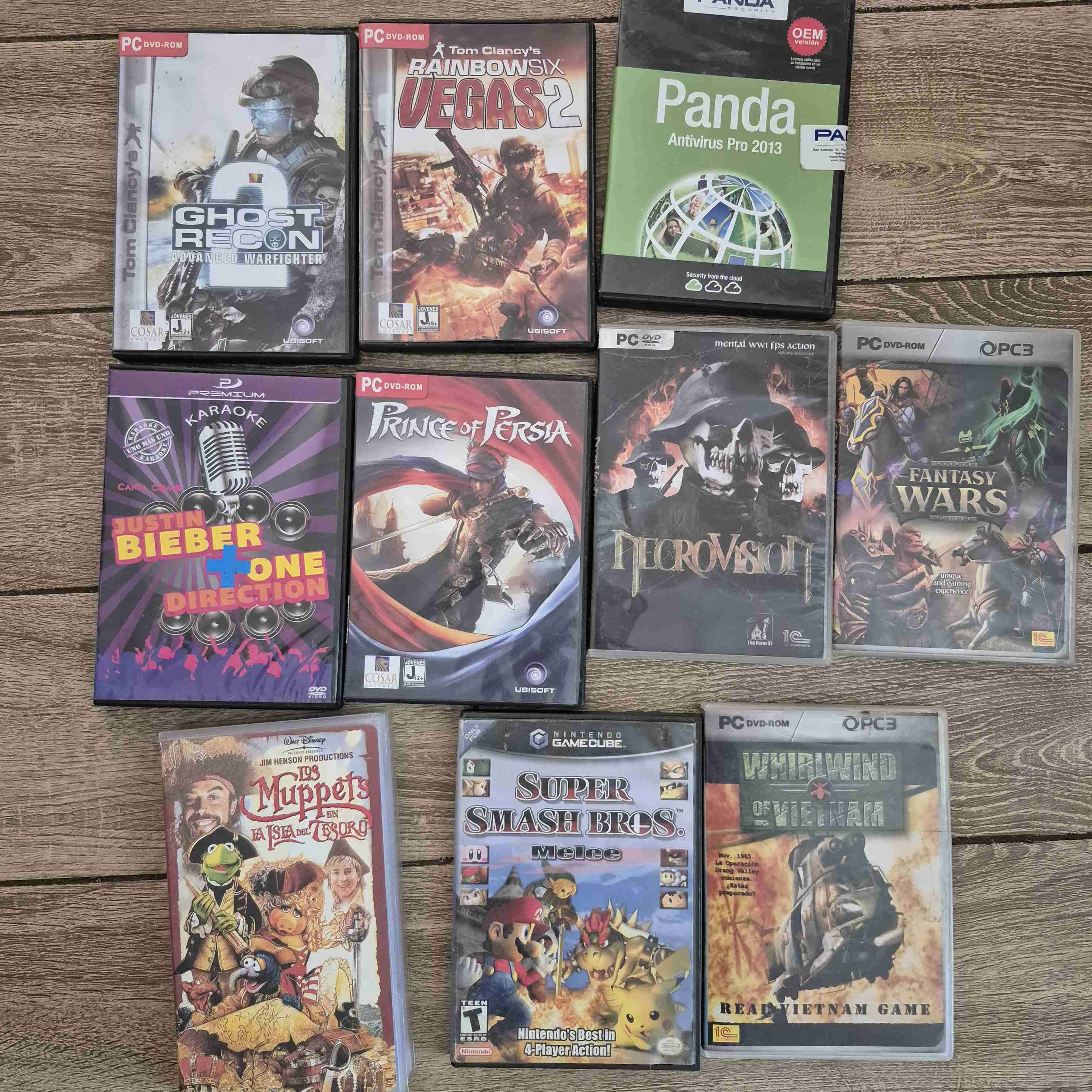 Colección de videojuegos variados
