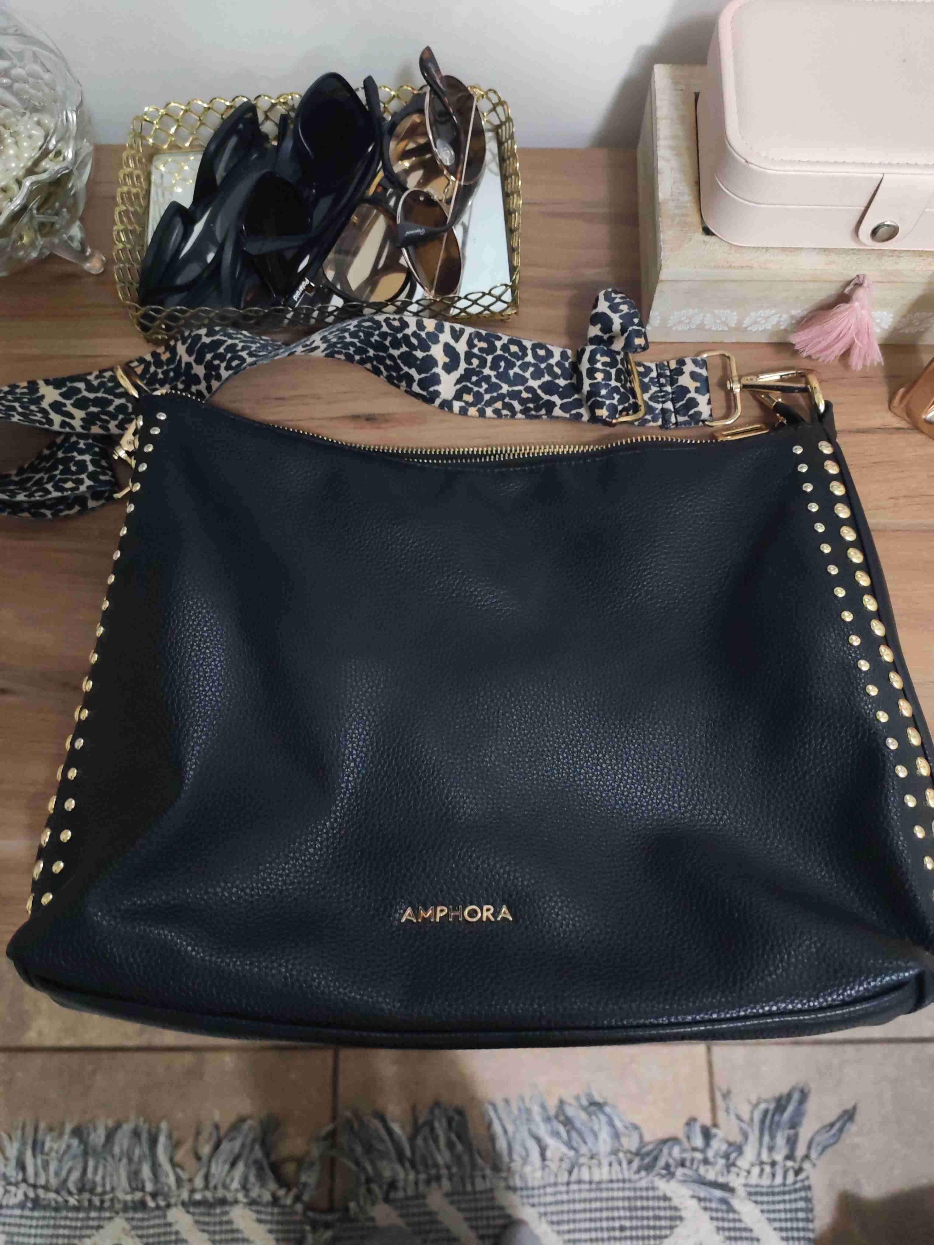 Cartera negra Amphora con tachas - 3